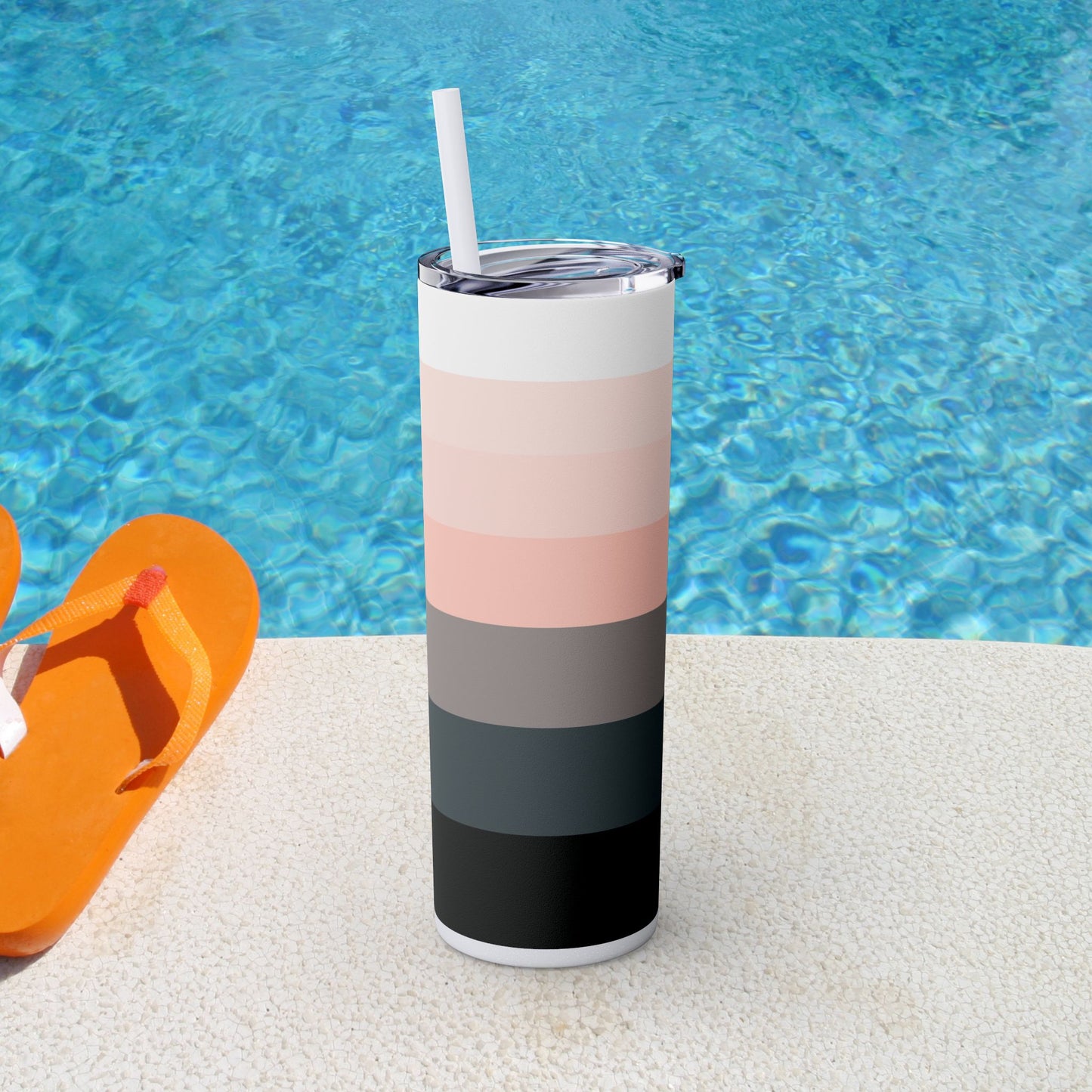 Vibrant. Versatile. Totally Sippable. – 20 oz Skinny Travel Tumbler with Straw