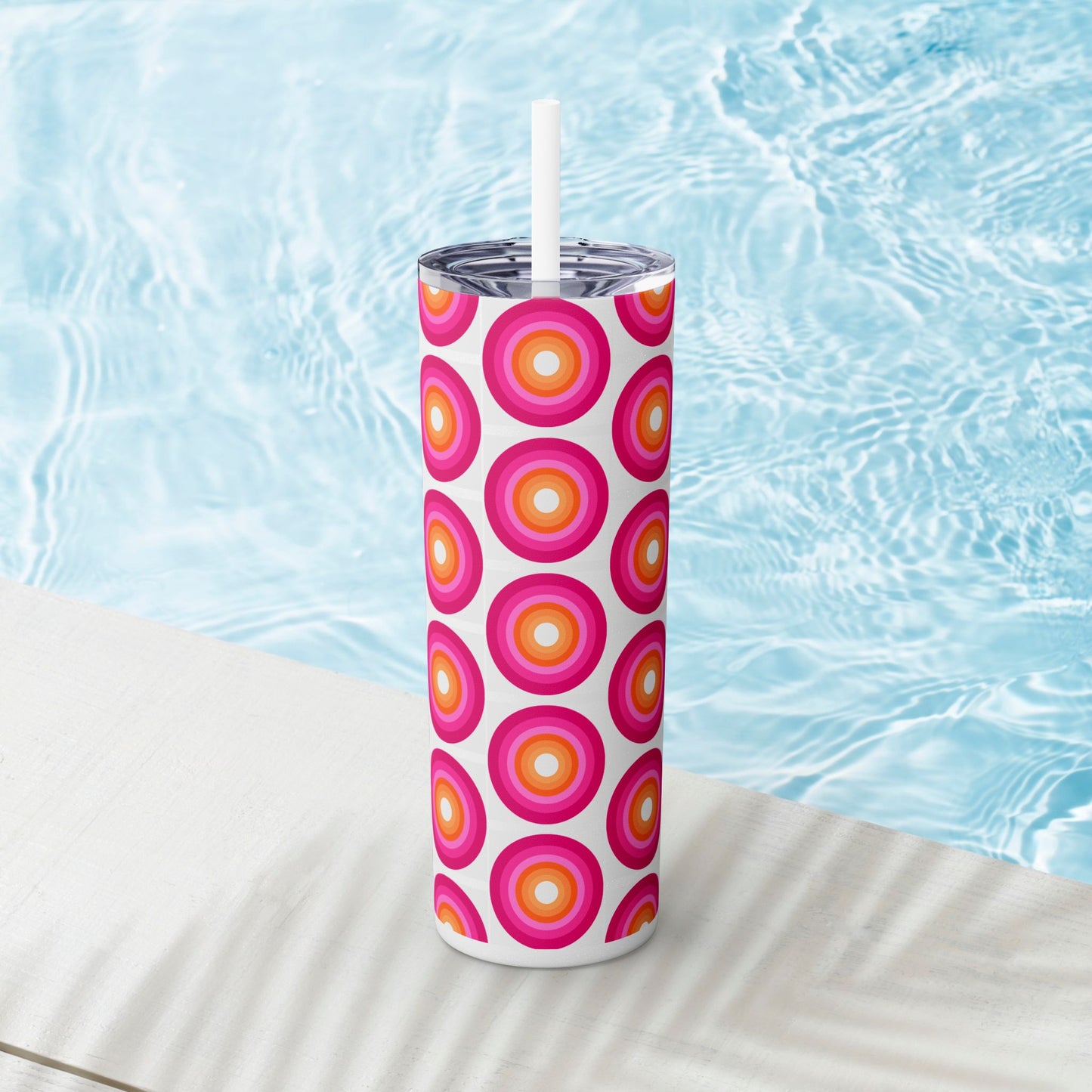 Vibrant. Versatile. Totally Sippable. – 20 oz Skinny Travel Tumbler with Straw