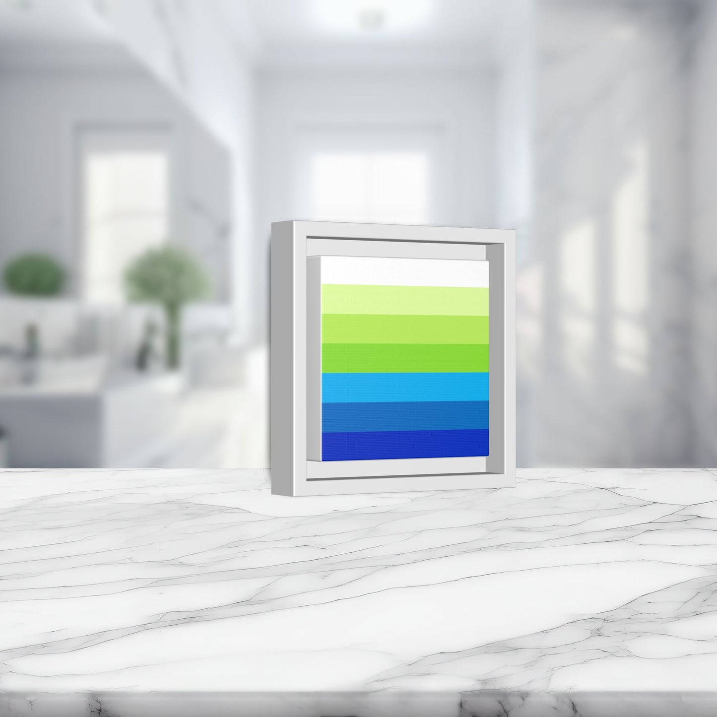 Modern Framed Geometric Canvas Art | Bold Color Meets Clean Framing