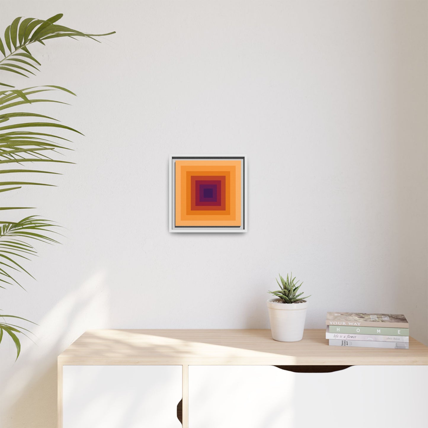 Modern Framed Geometric Canvas Art | Bold Color Meets Clean Framing