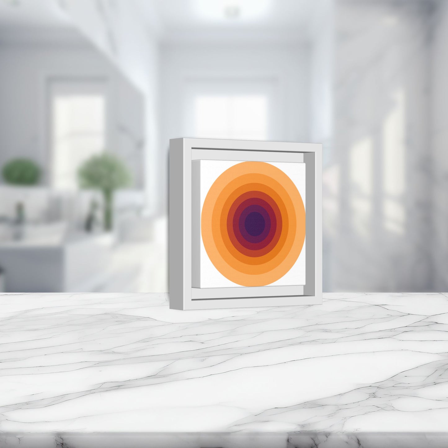 Modern Framed Geometric Canvas Art | Bold Color Meets Clean Framing