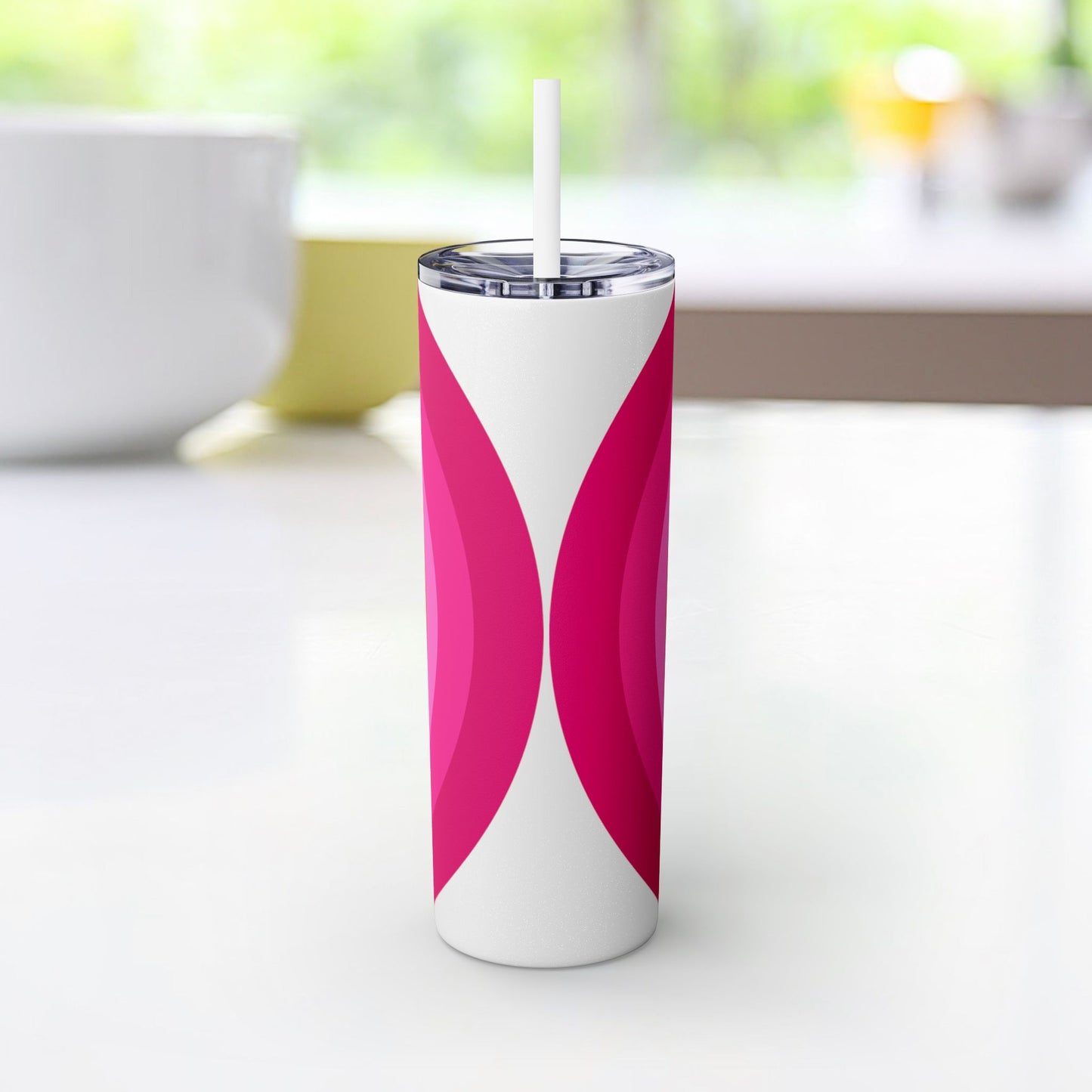 Vibrant. Versatile. Totally Sippable. – 20 oz Skinny Travel Tumbler with Straw