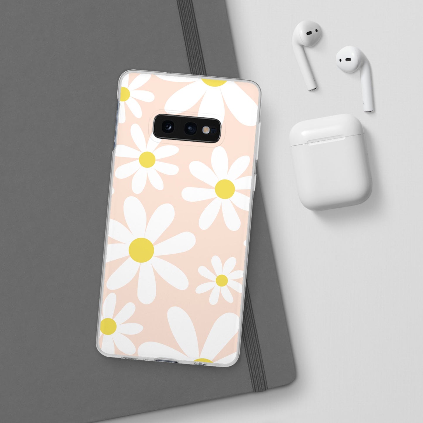 Phone Cases - Blush Daisy Pattern Flexi Cases