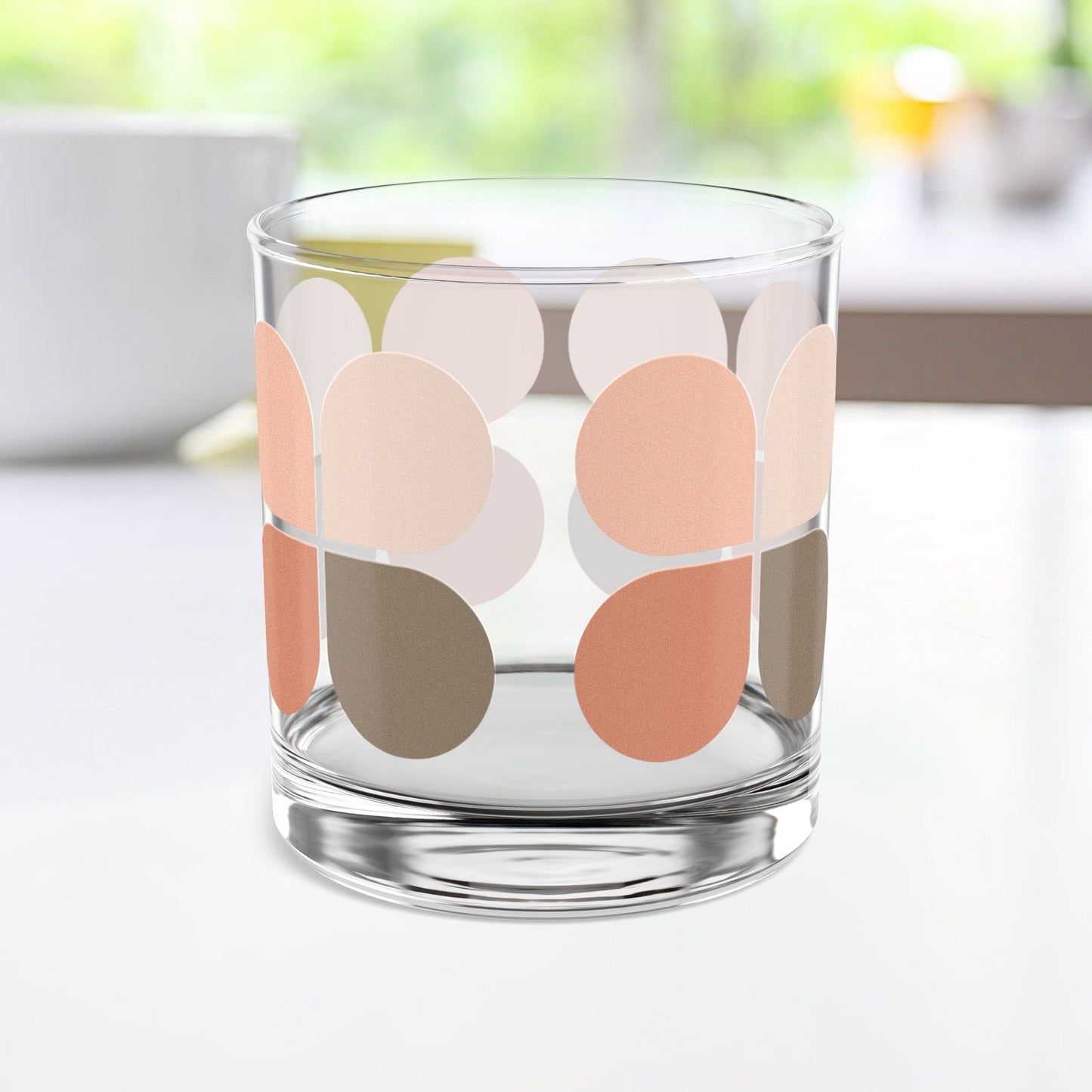 Vibrant Modern Retro Rocks Glass – 10oz