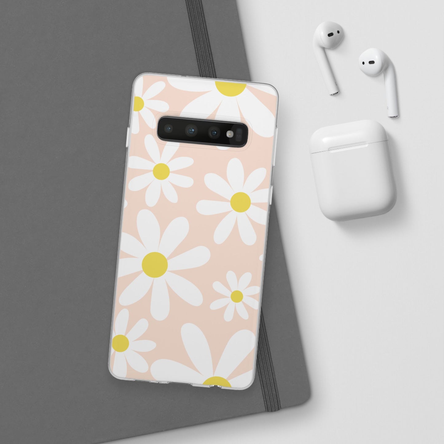 Phone Cases - Blush Daisy Pattern Flexi Cases