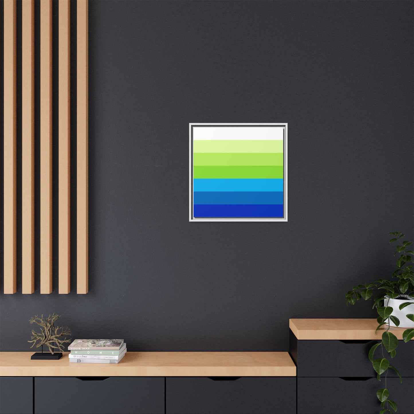 Modern Framed Geometric Canvas Art | Bold Color Meets Clean Framing