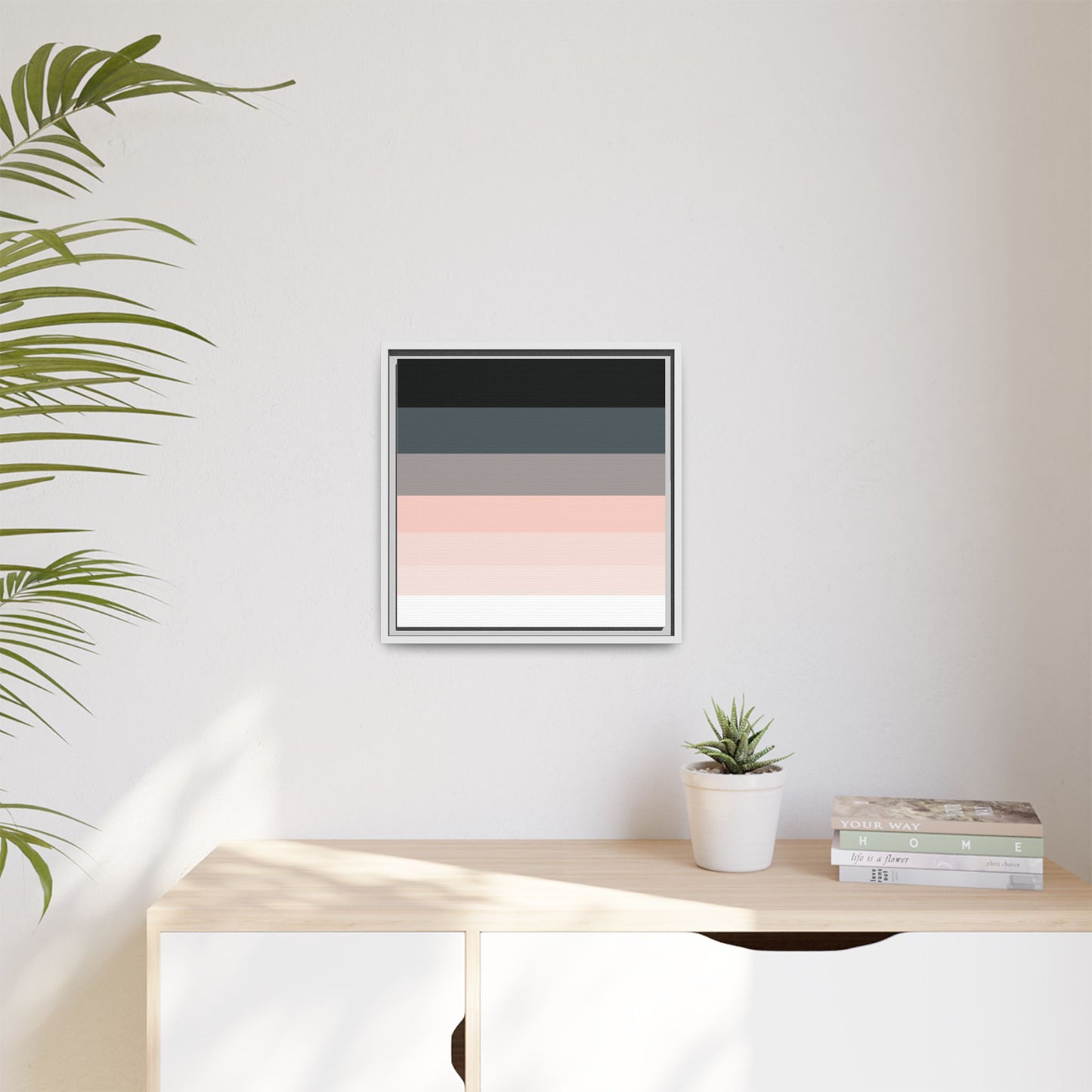 Modern Framed Geometric Canvas Art | Bold Color Meets Clean Framing