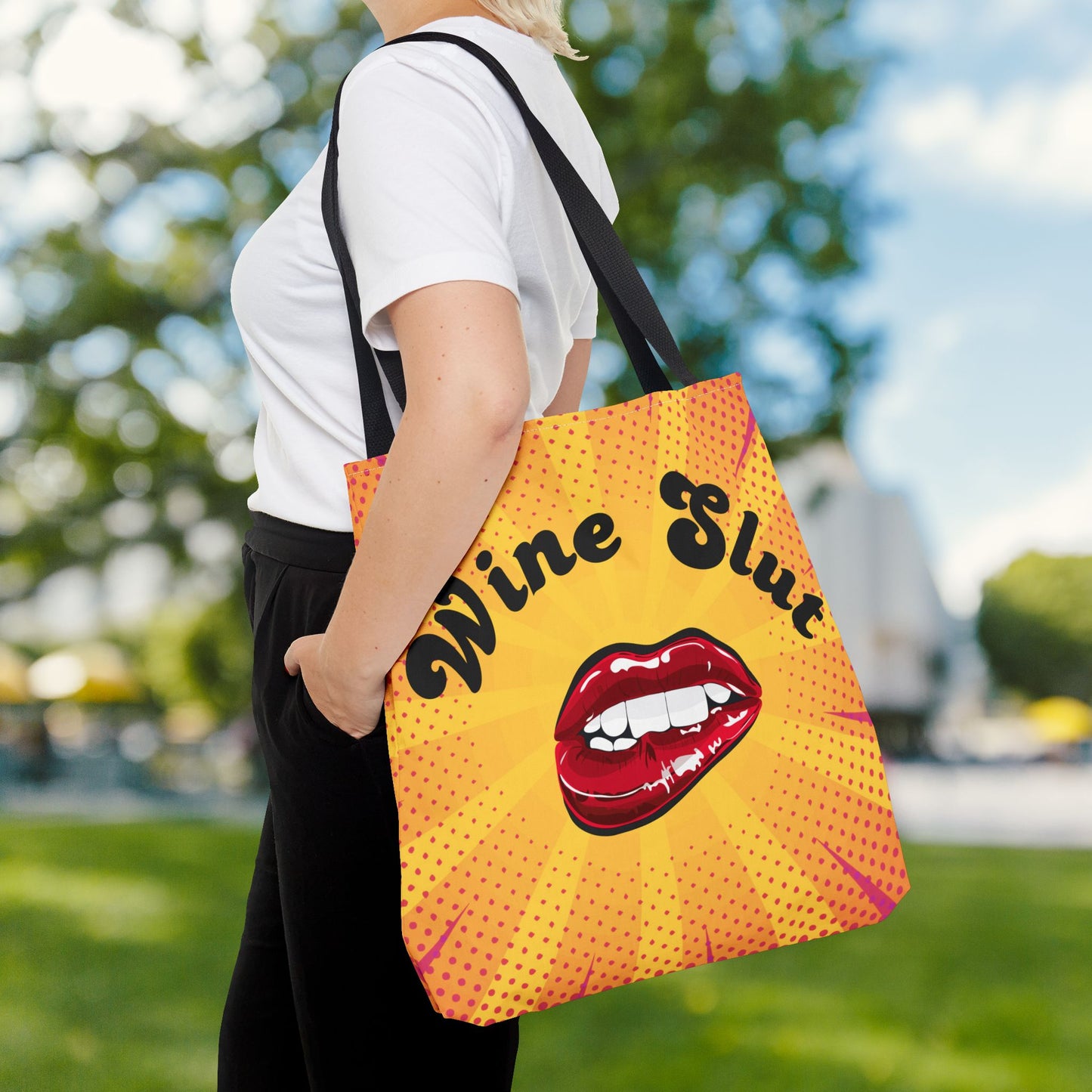 Wine Slut Tote Bag – 3 sizes | Pop Art Sass for the Bold & Thirsty