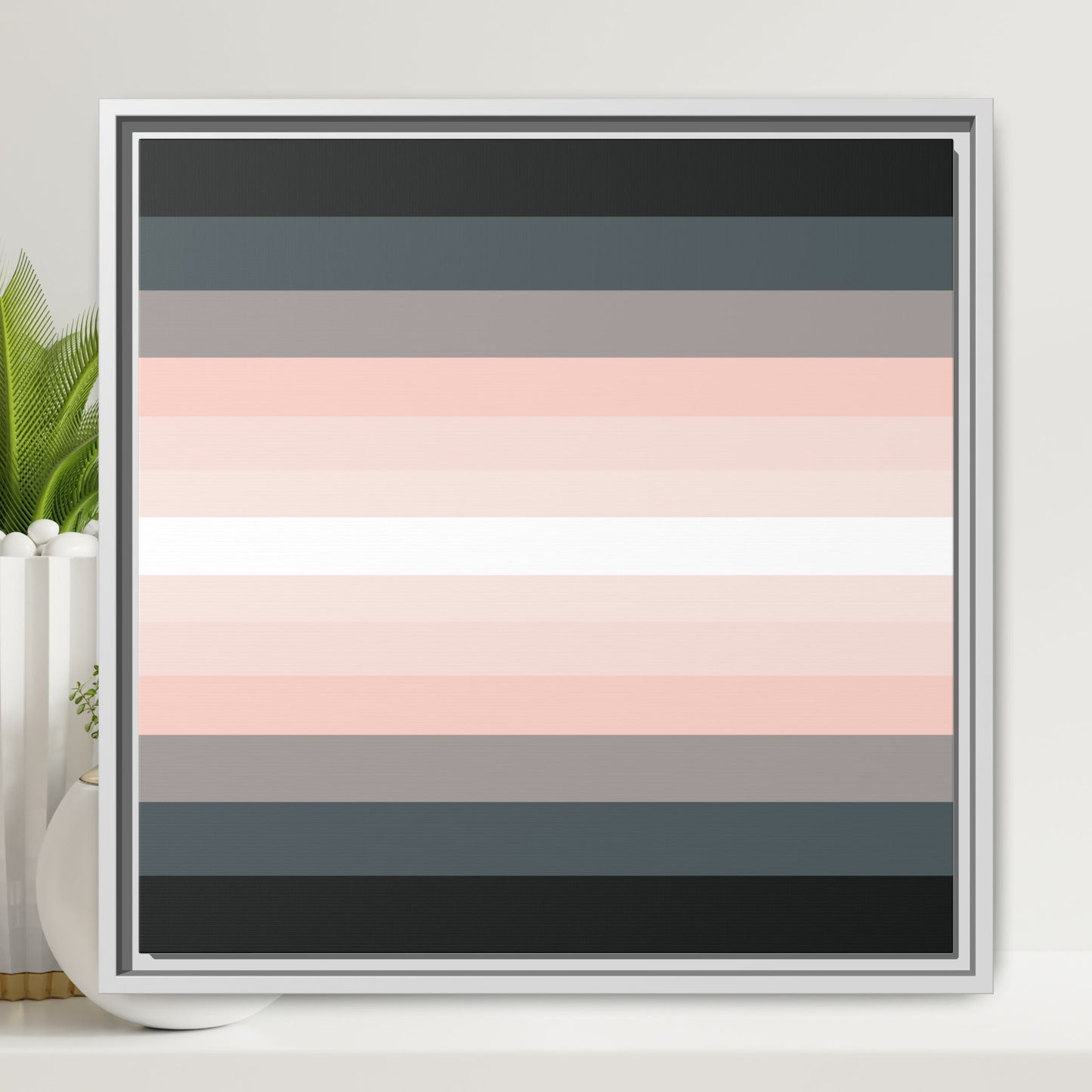 Modern Framed Geometric Canvas Art | Bold Color Meets Clean Framing