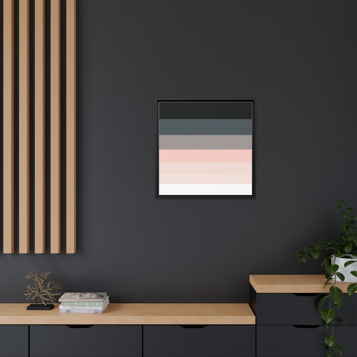 Modern Framed Geometric Canvas Art | Bold Color Meets Clean Framing