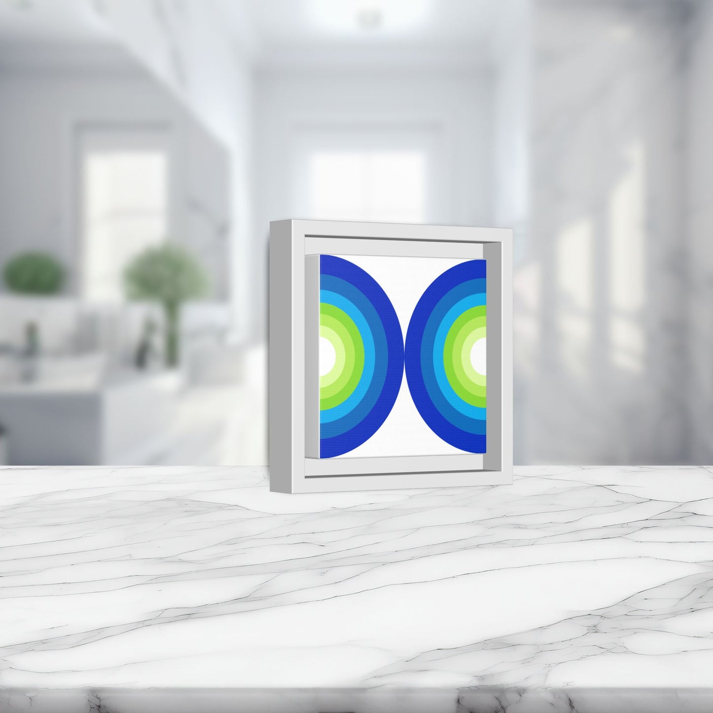 Modern Framed Geometric Canvas Art | Bold Color Meets Clean Framing