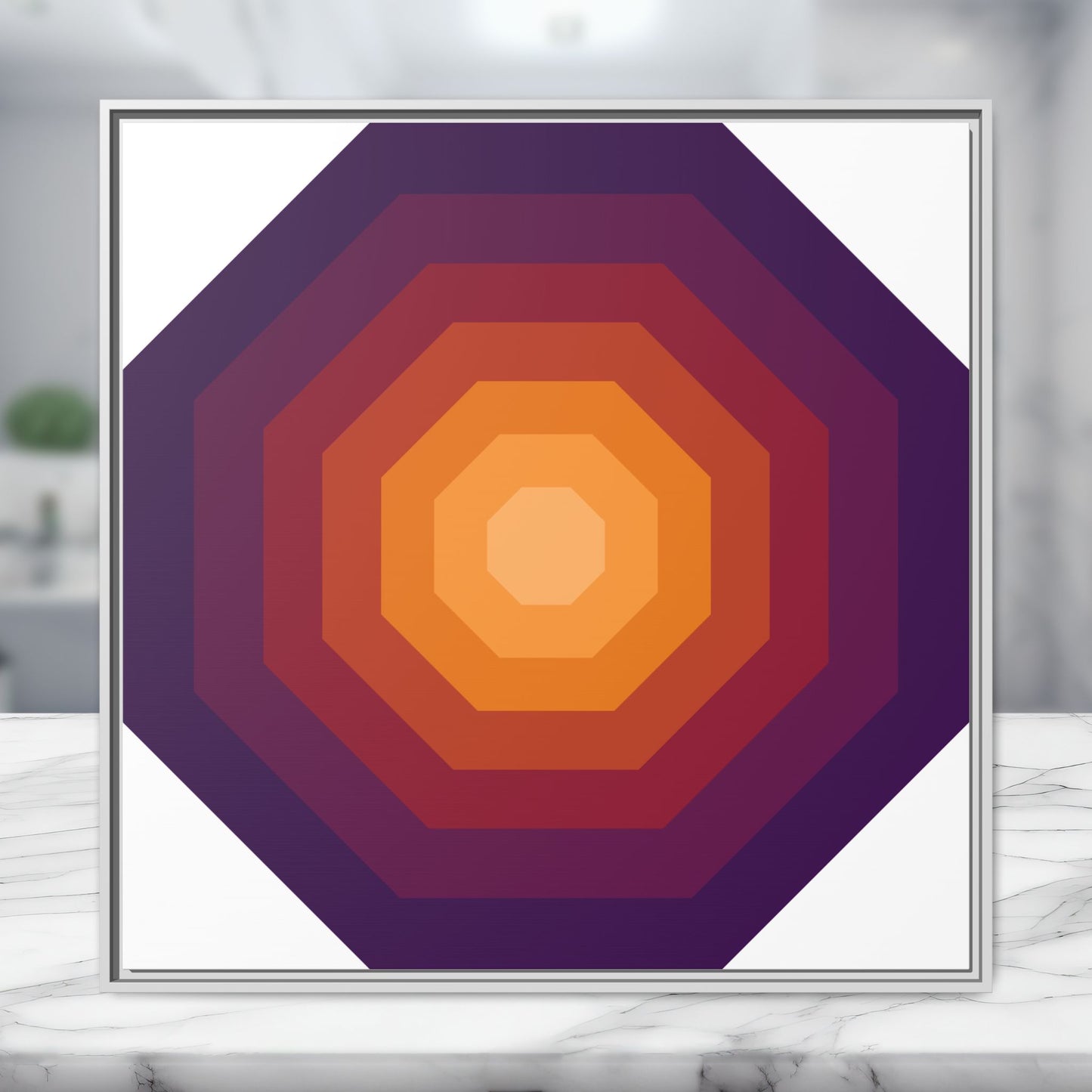 Modern Framed Geometric Canvas Art | Bold Color Meets Clean Framing