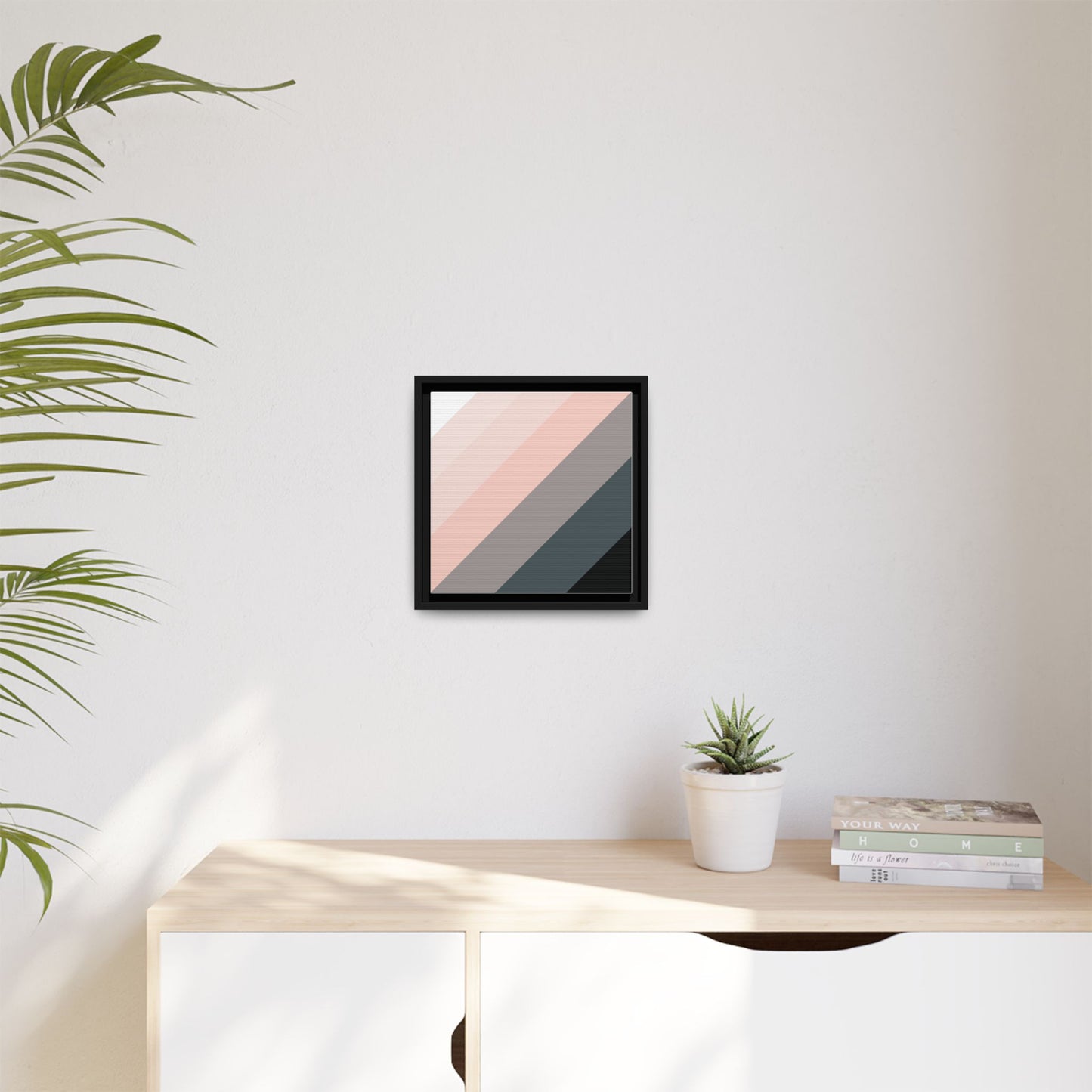 Modern Framed Geometric Canvas Art | Bold Color Meets Clean Framing