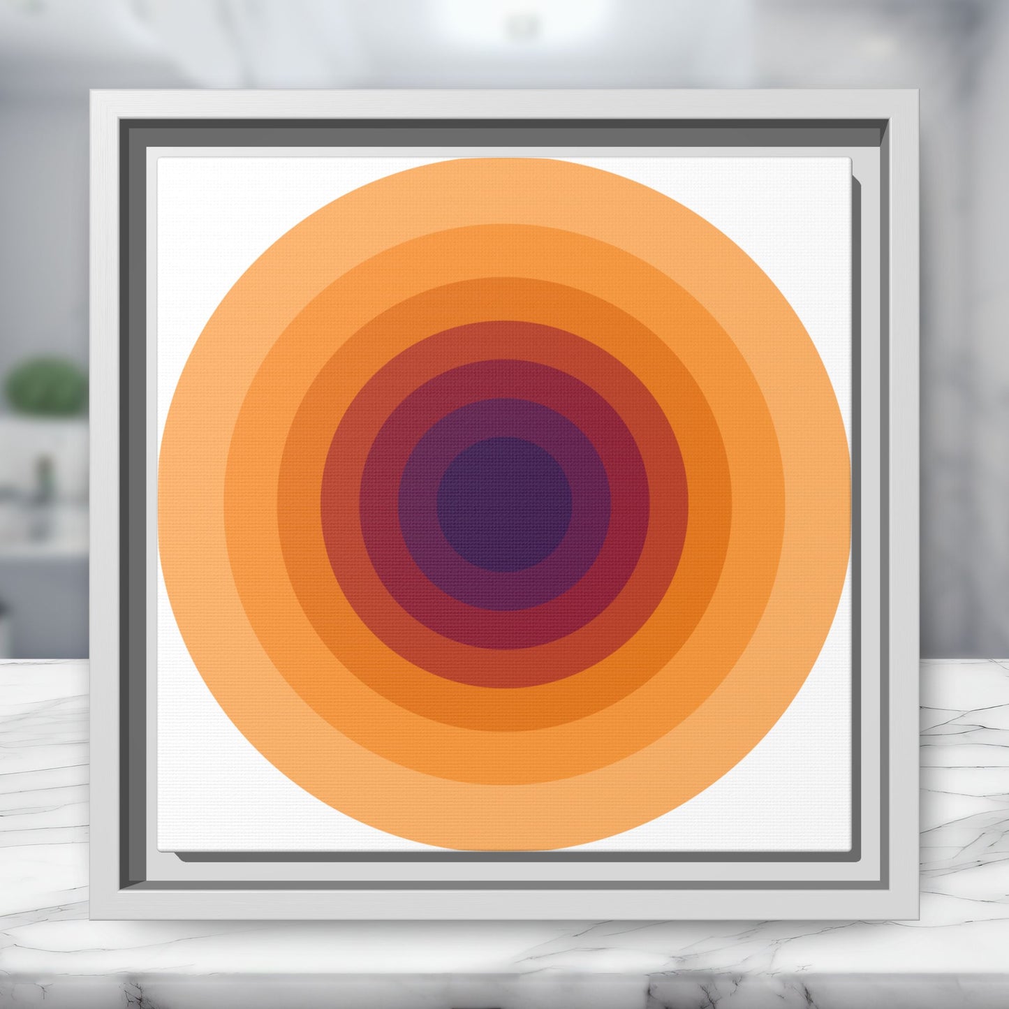 Modern Framed Geometric Canvas Art | Bold Color Meets Clean Framing