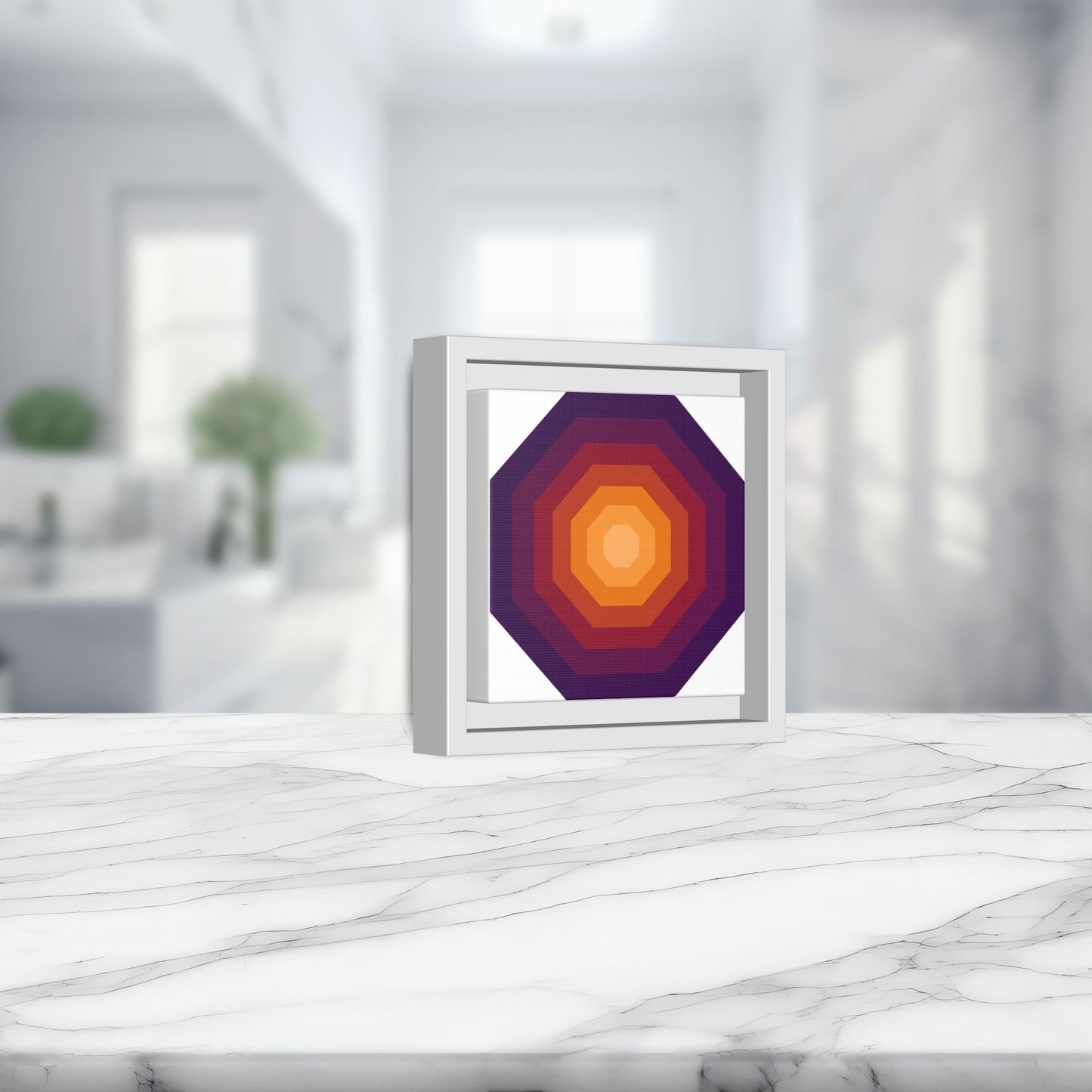 Modern Framed Geometric Canvas Art | Bold Color Meets Clean Framing