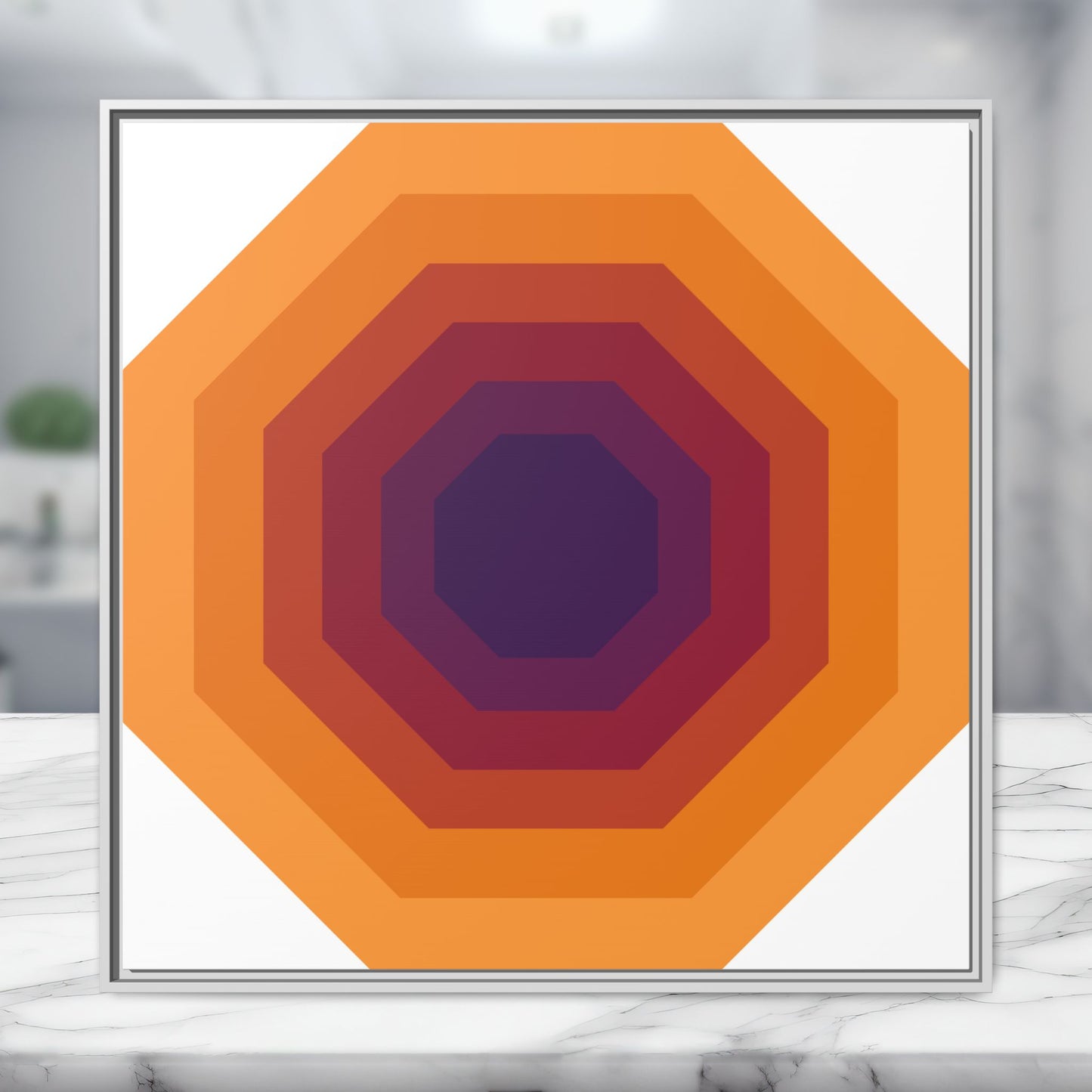 Modern Framed Geometric Canvas Art | Bold Color Meets Clean Framing