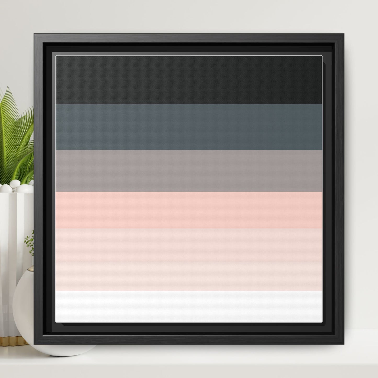 Modern Framed Geometric Canvas Art | Bold Color Meets Clean Framing