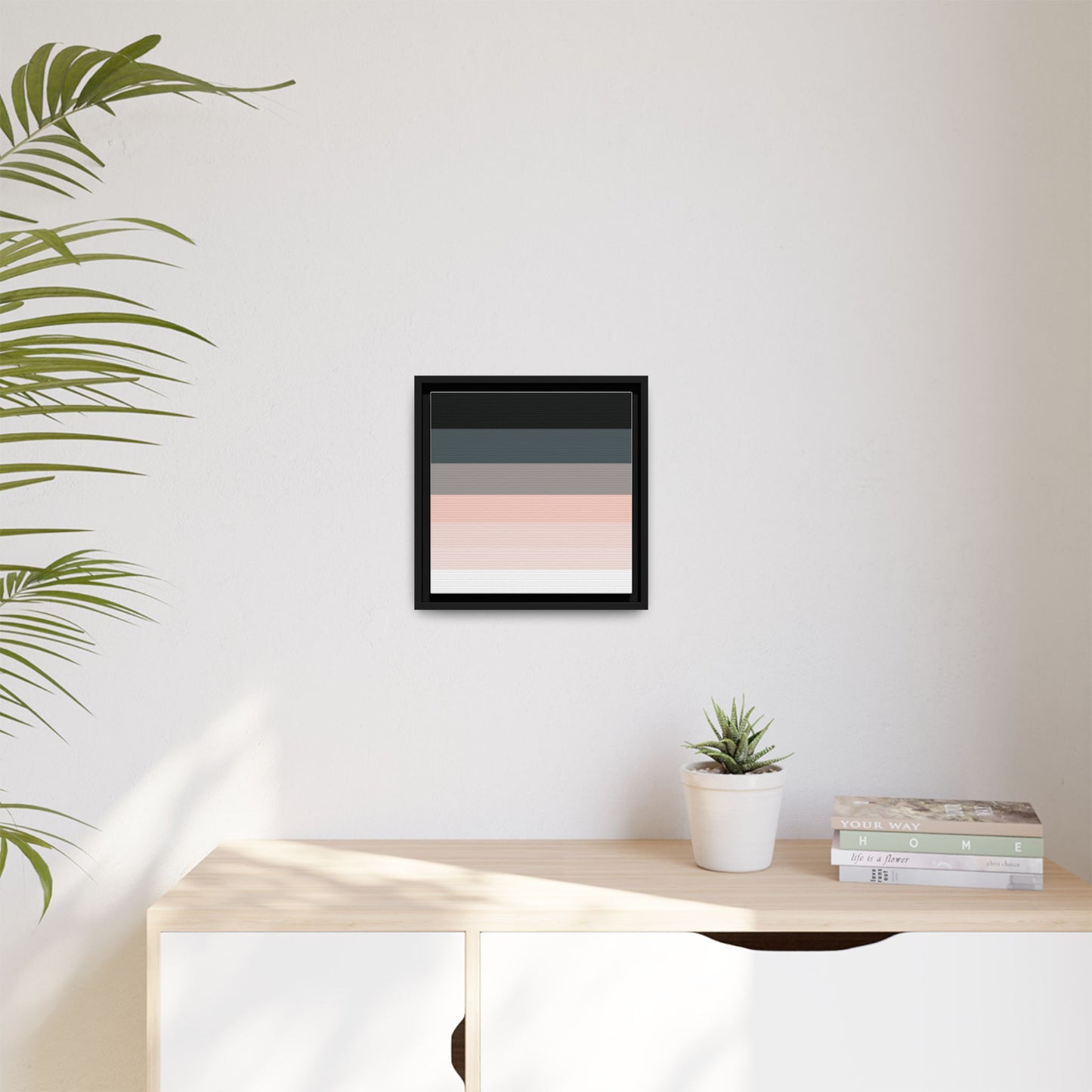 Modern Framed Geometric Canvas Art | Bold Color Meets Clean Framing