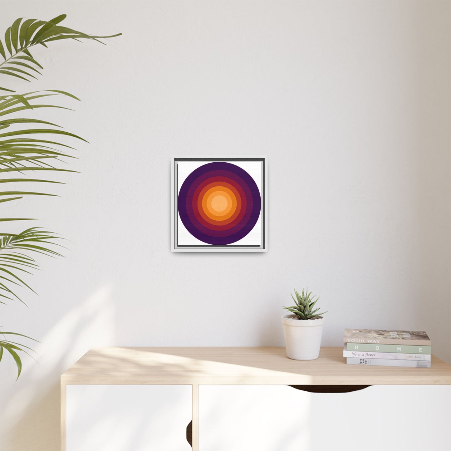 Modern Framed Geometric Canvas Art | Bold Color Meets Clean Framing