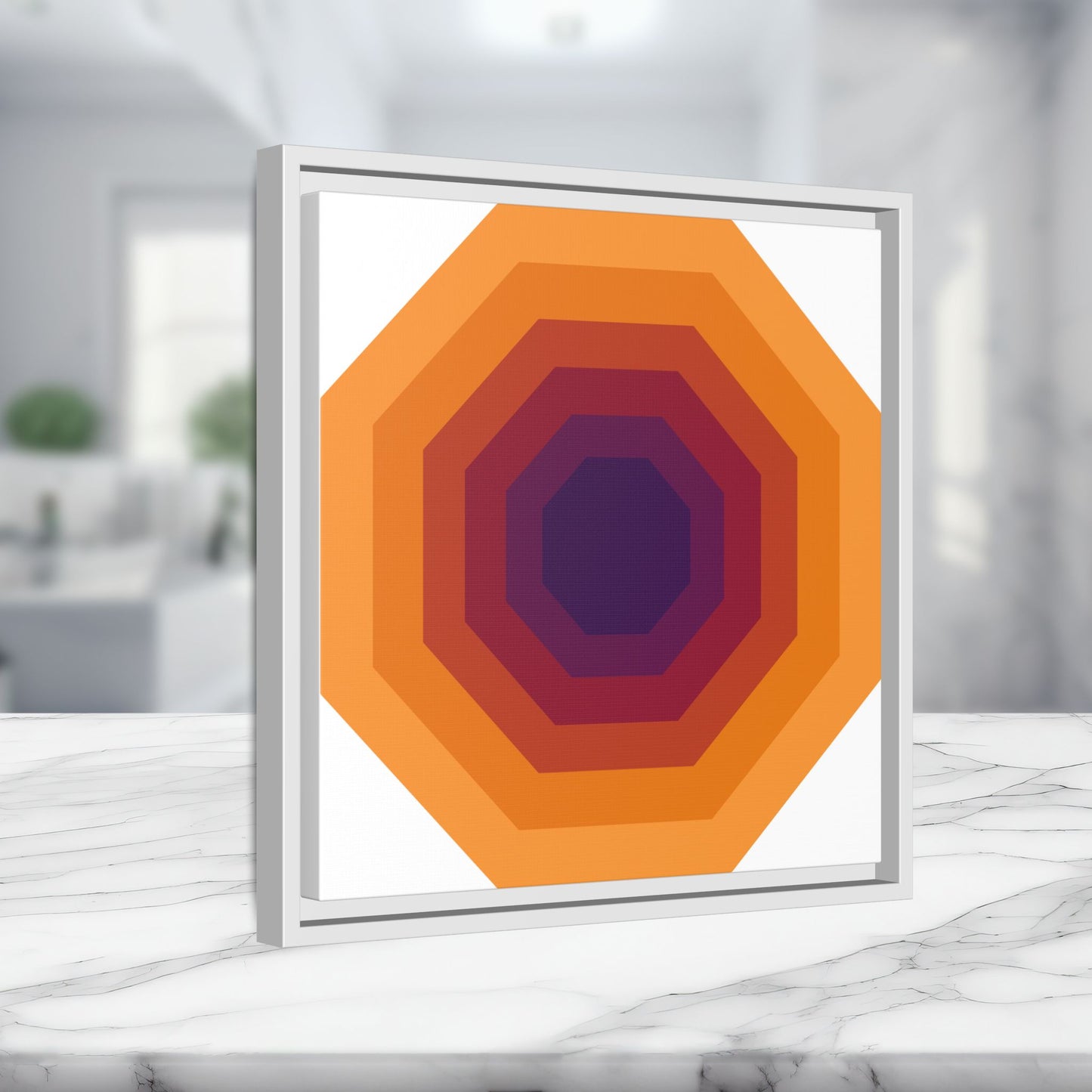 Modern Framed Geometric Canvas Art | Bold Color Meets Clean Framing