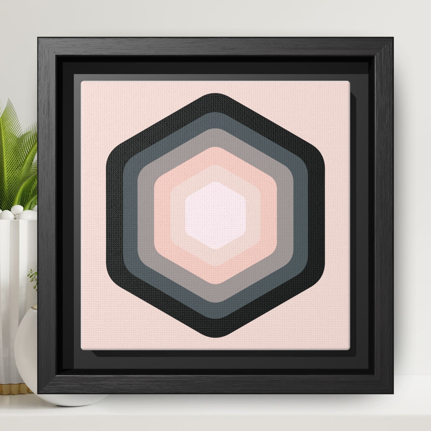 Modern Framed Geometric Canvas Art | Bold Color Meets Clean Framing