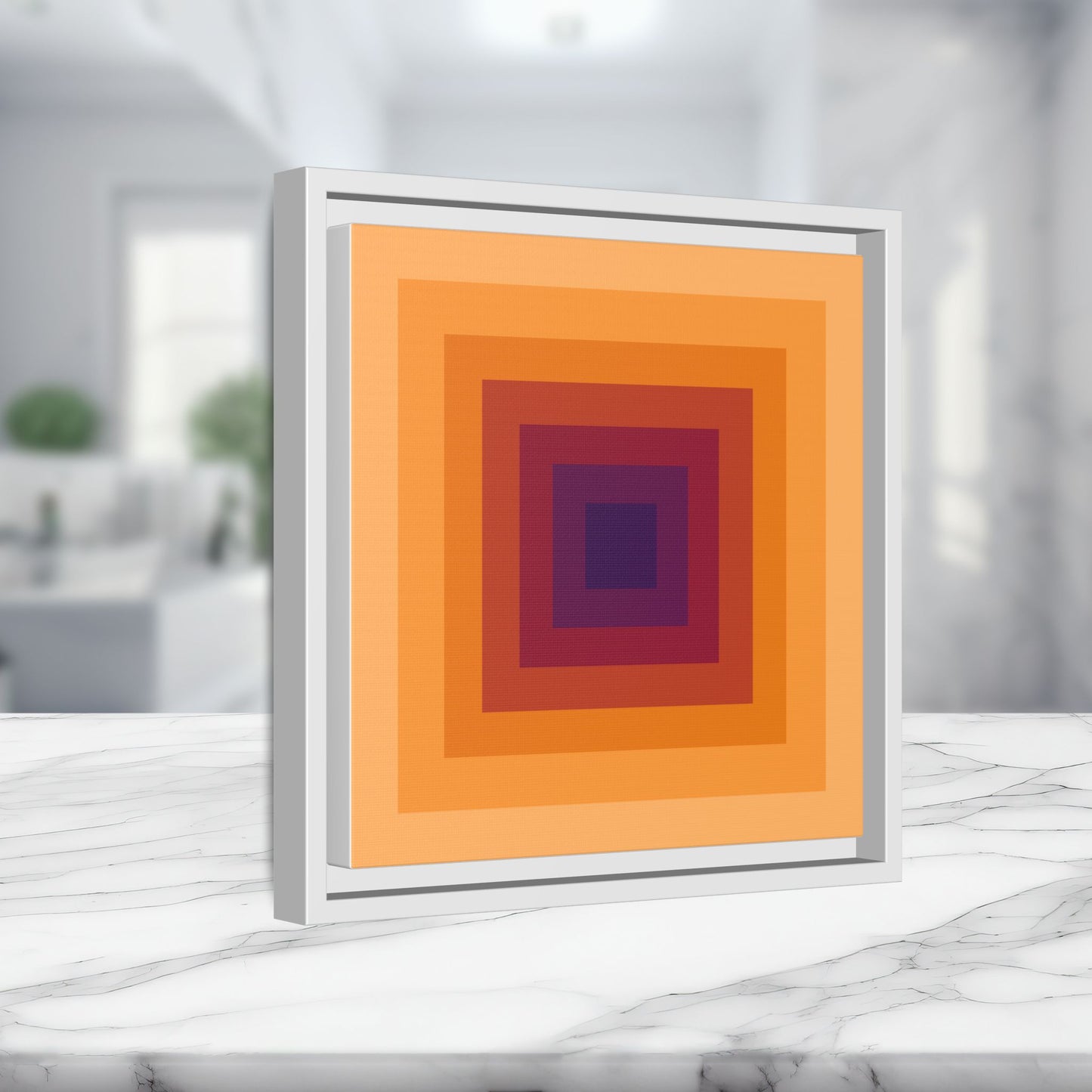 Modern Framed Geometric Canvas Art | Bold Color Meets Clean Framing