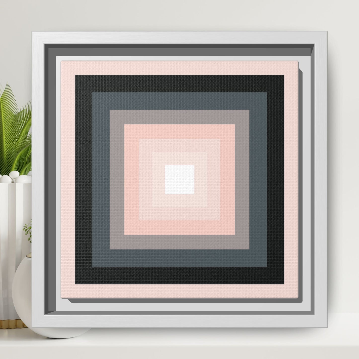 Modern Framed Geometric Canvas Art | Bold Color Meets Clean Framing