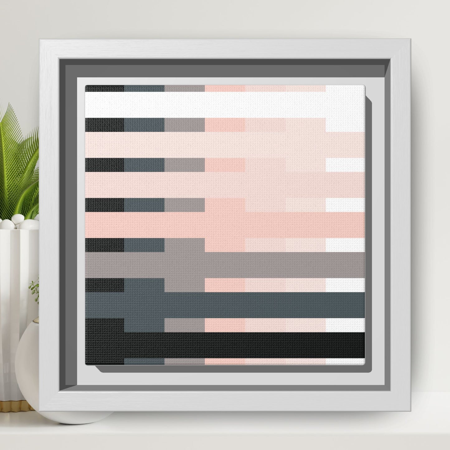 Modern Framed Geometric Canvas Art | Bold Color Meets Clean Framing