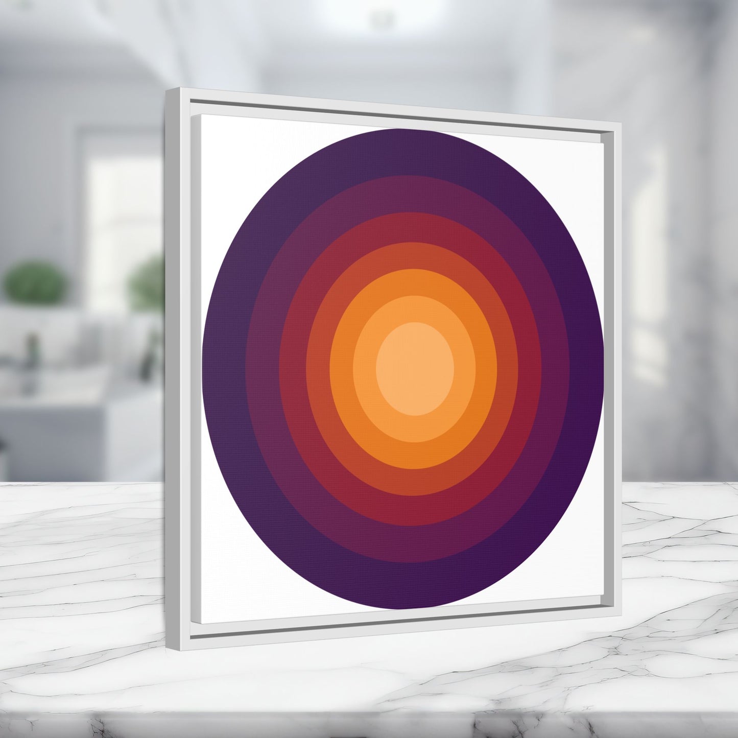 Modern Framed Geometric Canvas Art | Bold Color Meets Clean Framing