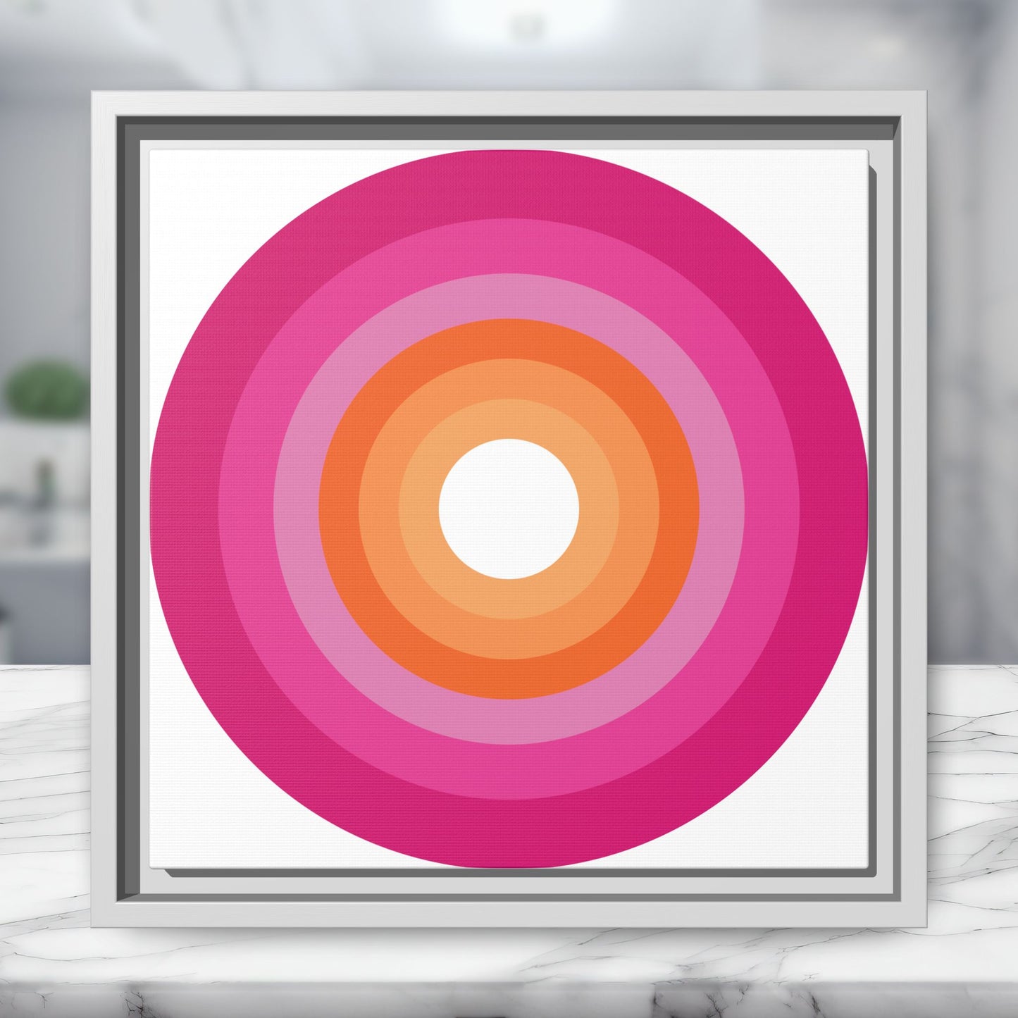 Modern Framed Geometric Canvas Art | Bold Color Meets Clean Framing