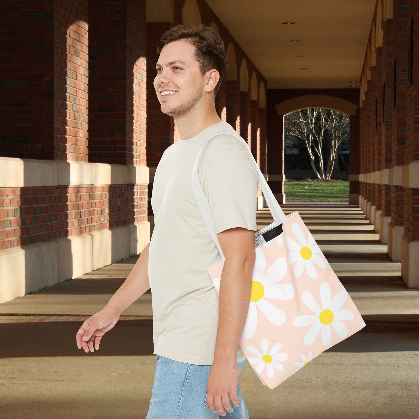 Blush Daisy Tote Bag – 3 sizes | Soft, Sweet, and Ready to Bloom