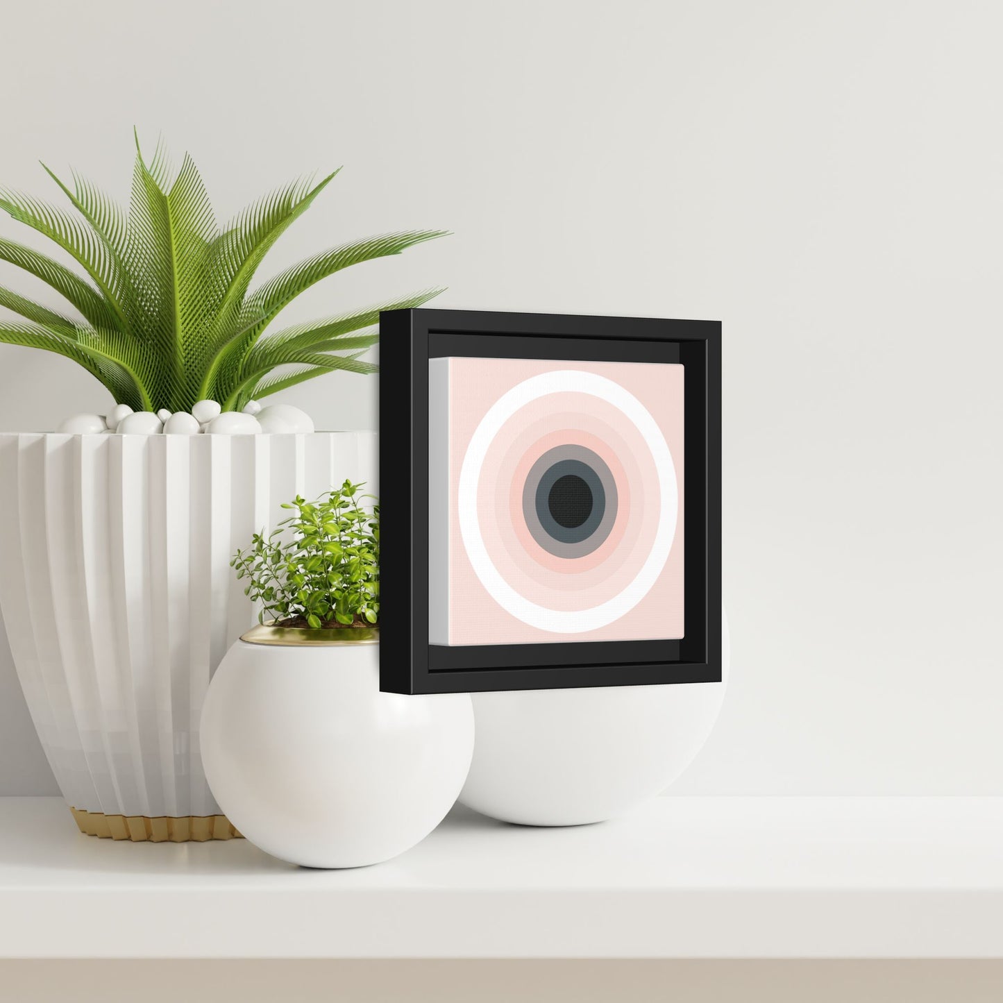 Modern Framed Geometric Canvas Art | Bold Color Meets Clean Framing