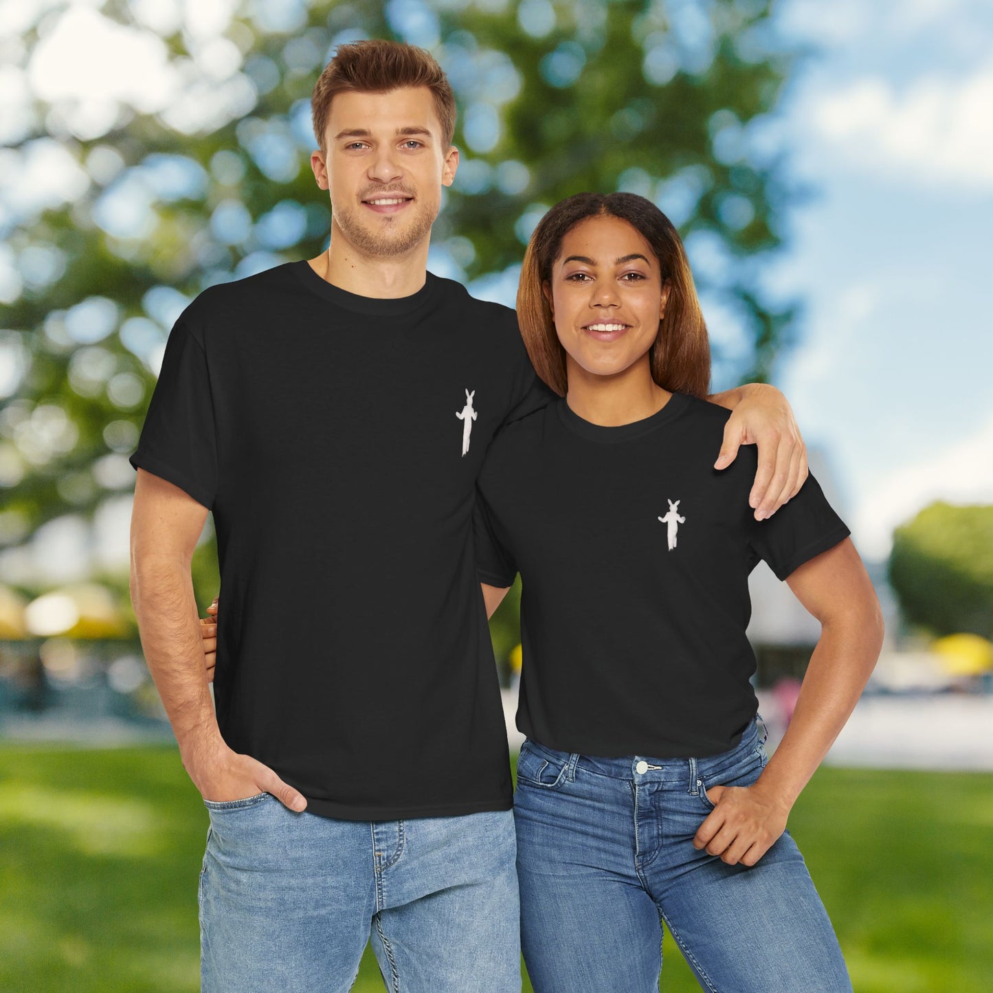 Funny Thug Life 2 Bunny Graphic Tee - Unisex Cotton T-Shirt, Bold Soft Design