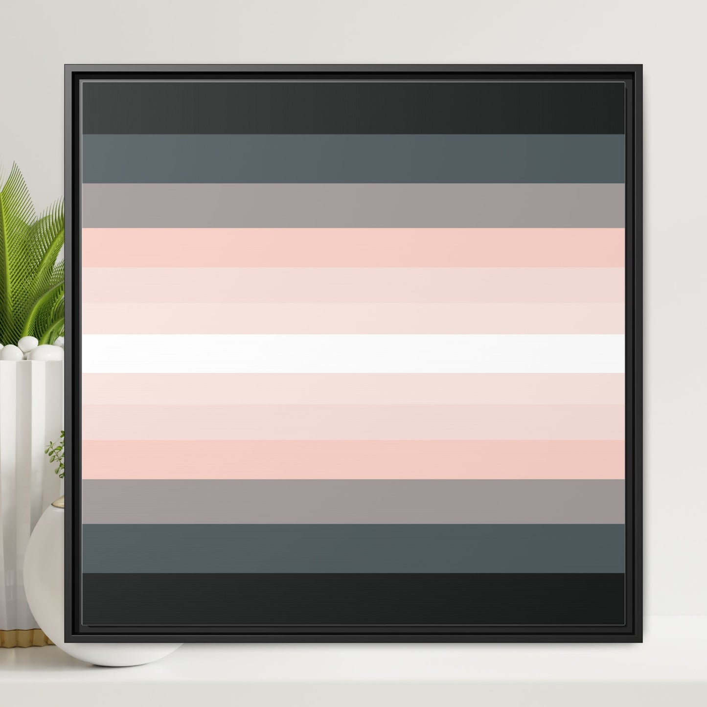 Modern Framed Geometric Canvas Art | Bold Color Meets Clean Framing