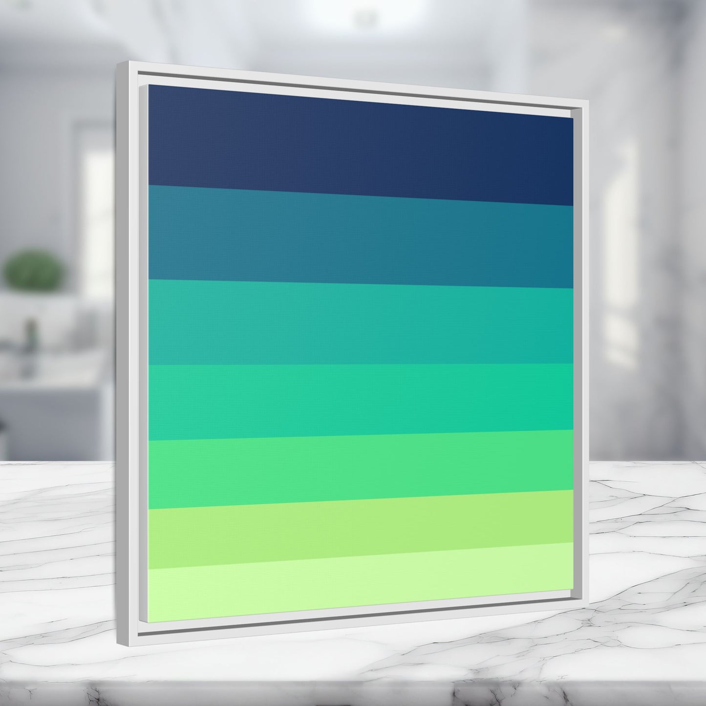 Modern Framed Geometric Canvas Art | Bold Color Meets Clean Framing