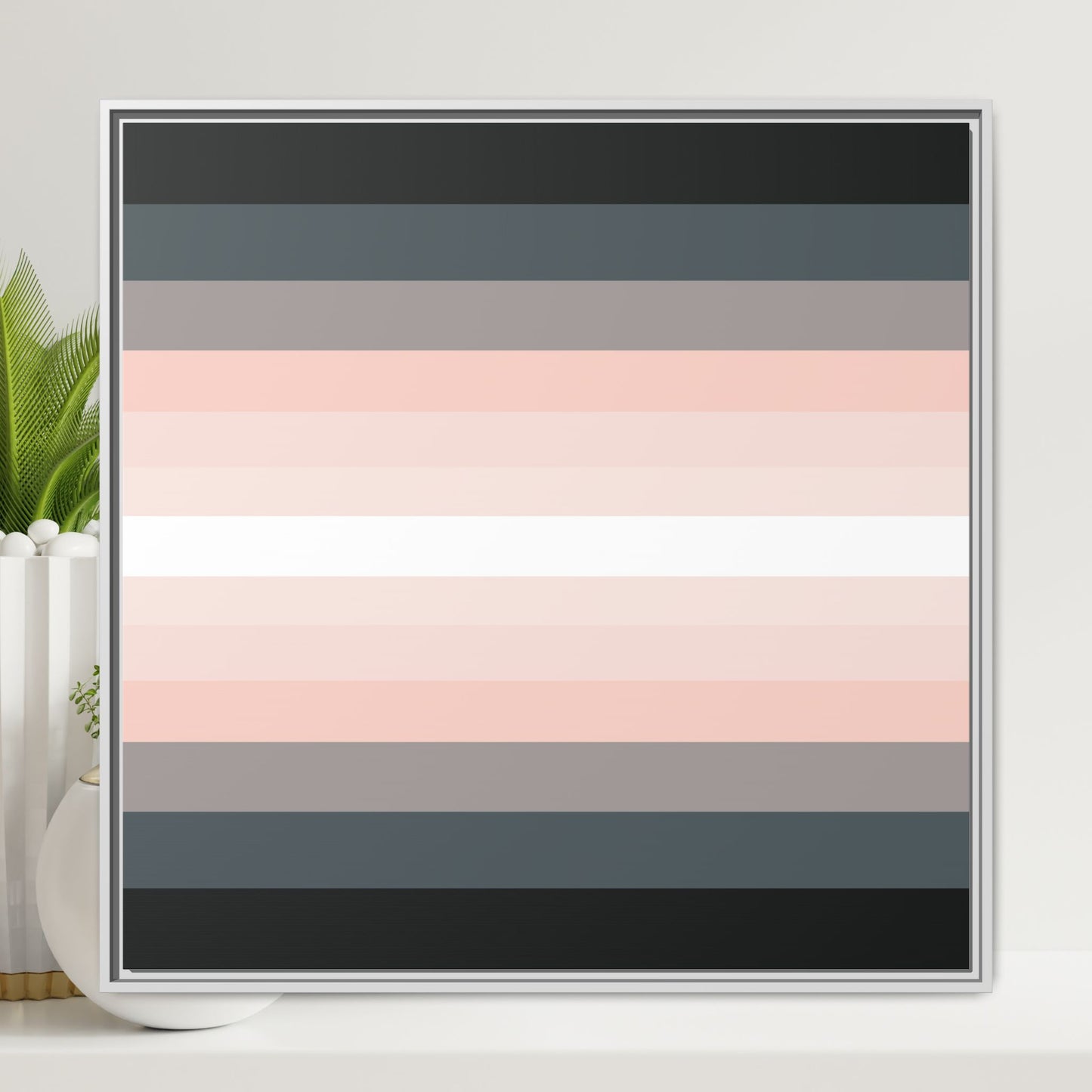 Modern Framed Geometric Canvas Art | Bold Color Meets Clean Framing