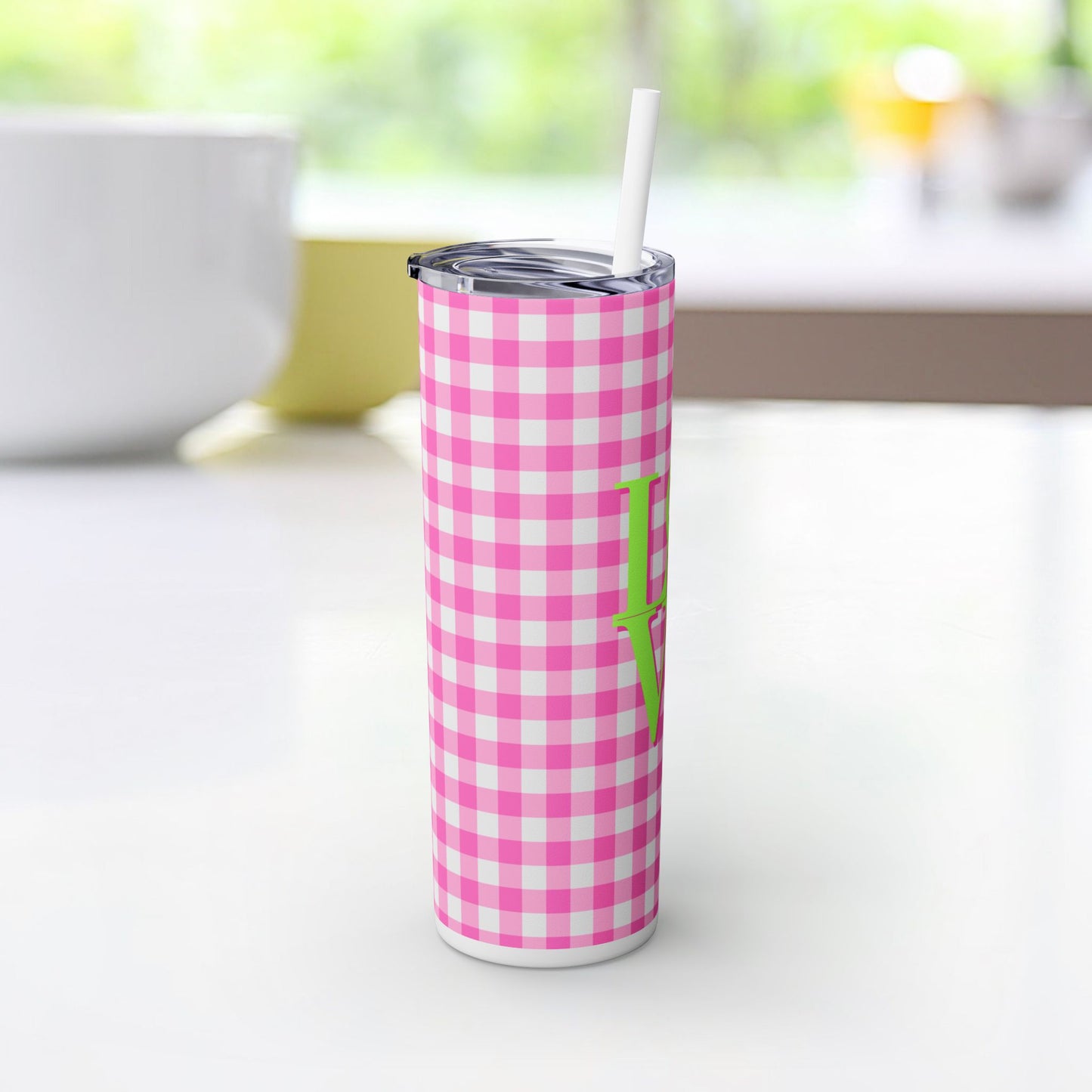 Vibrant. Versatile. Totally Sippable. – 20 oz Skinny Travel Tumbler with Straw