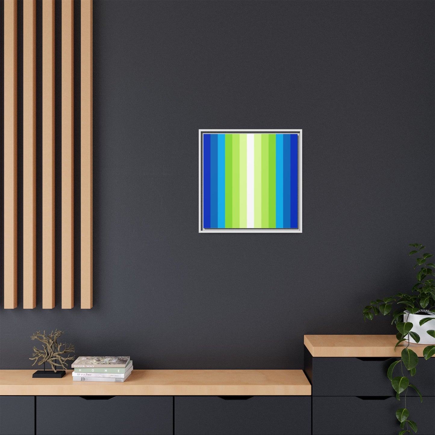 Modern Framed Geometric Canvas Art | Bold Color Meets Clean Framing