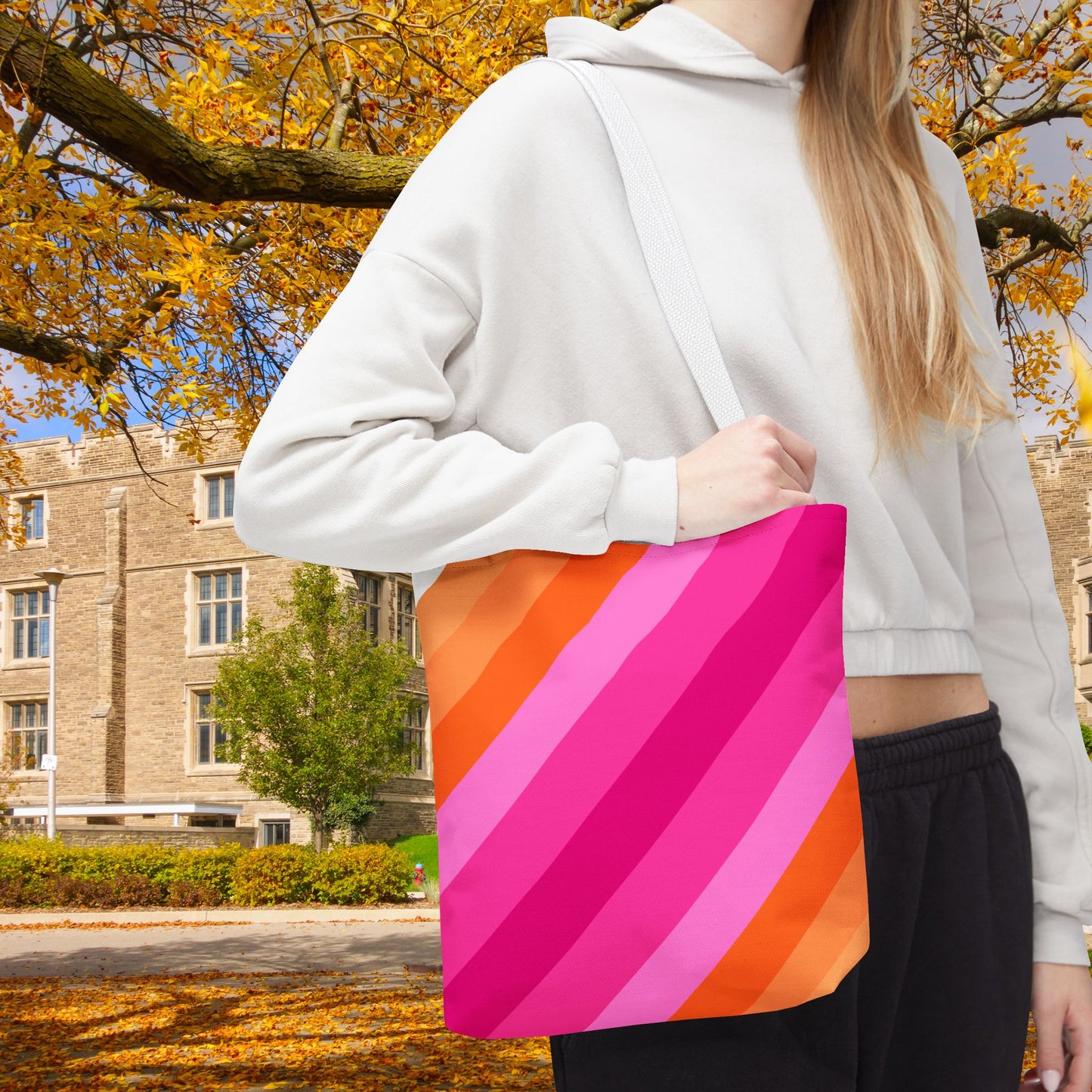 Geometric Art Tote Bag – 3 sizes | Bold lines. Vivid color. Retro with a modern twist.