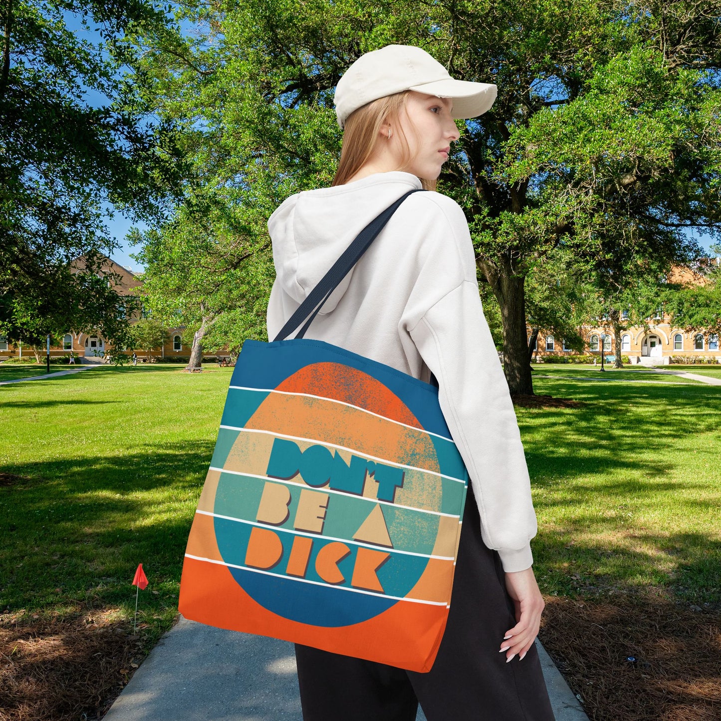 Don’t Be a Dick Tote Bag – 3 Sizes | A Friendly Reminder in Bold Retro Style