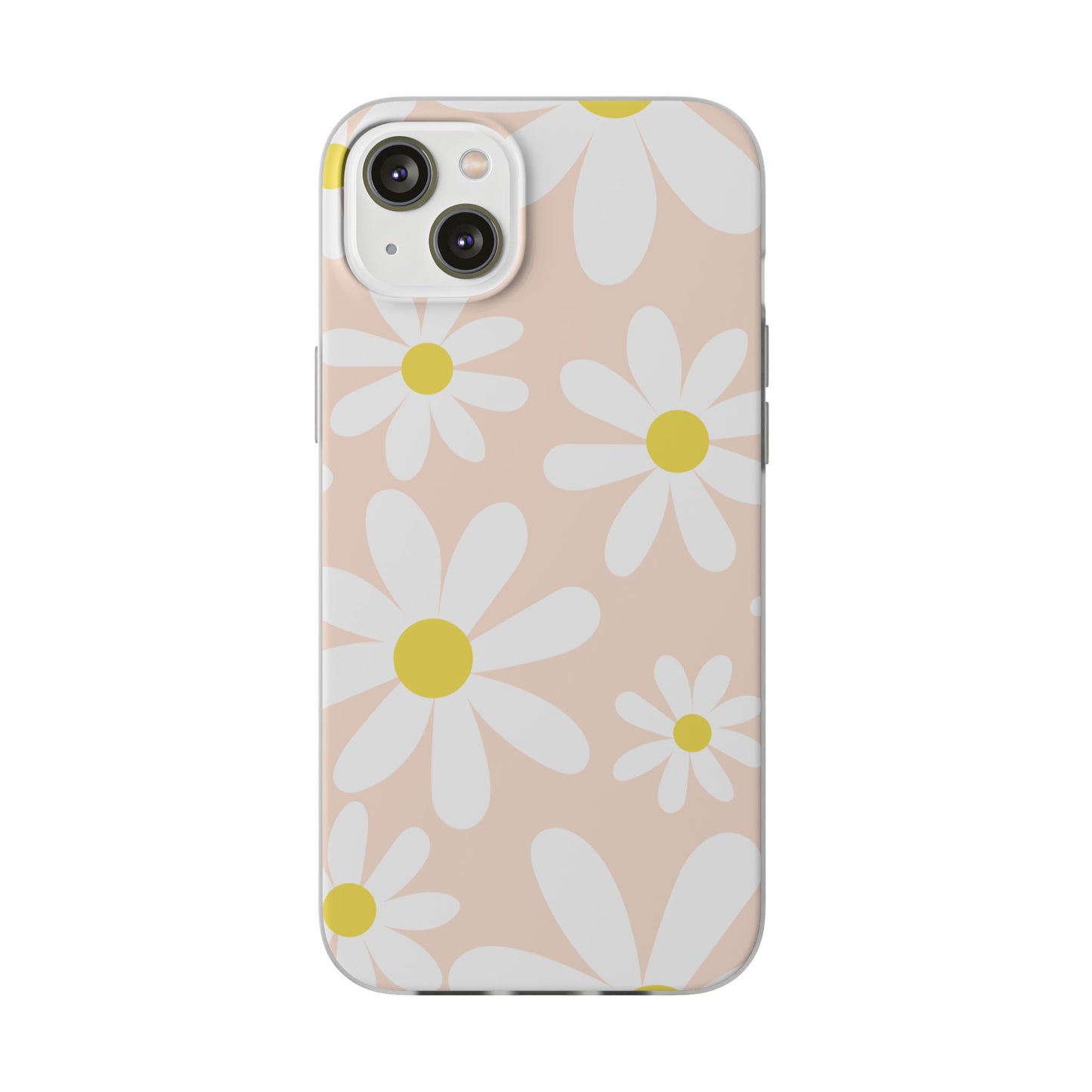 Phone Cases - Blush Daisy Pattern Flexi Cases