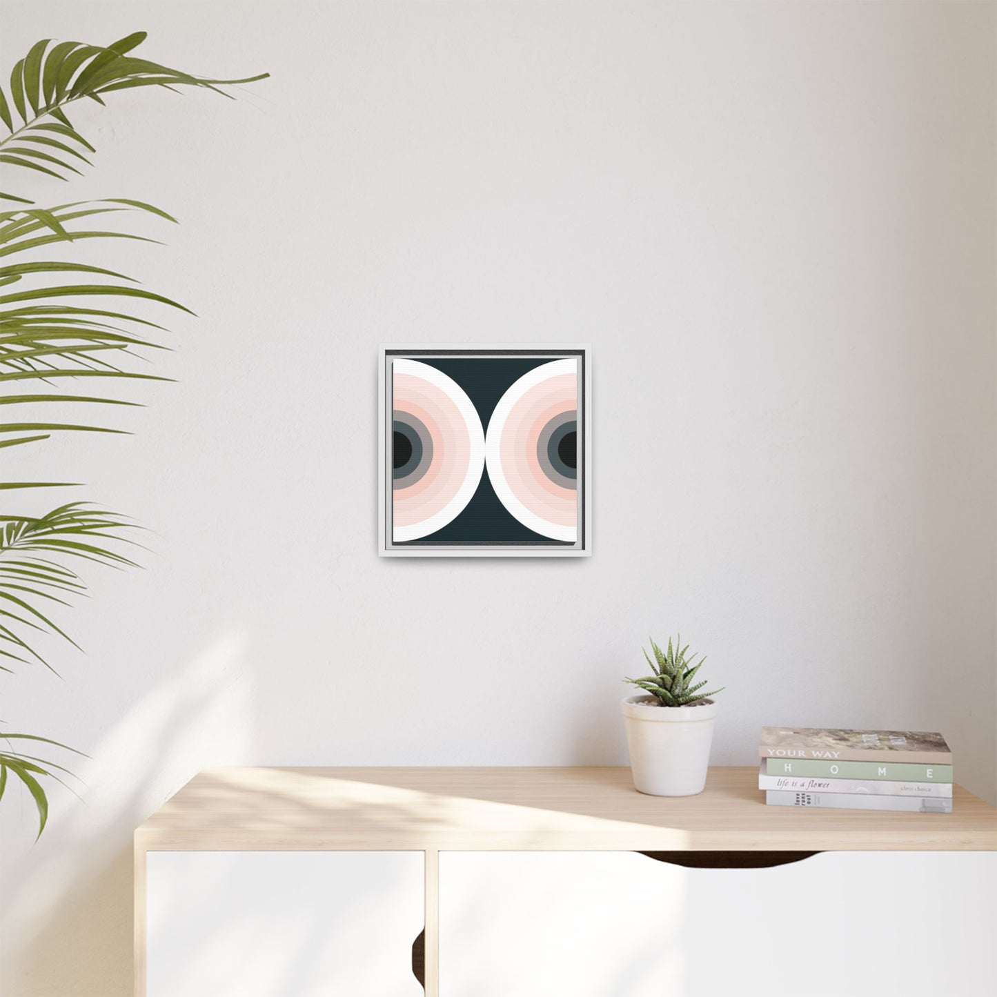 Modern Framed Geometric Canvas Art | Bold Color Meets Clean Framing