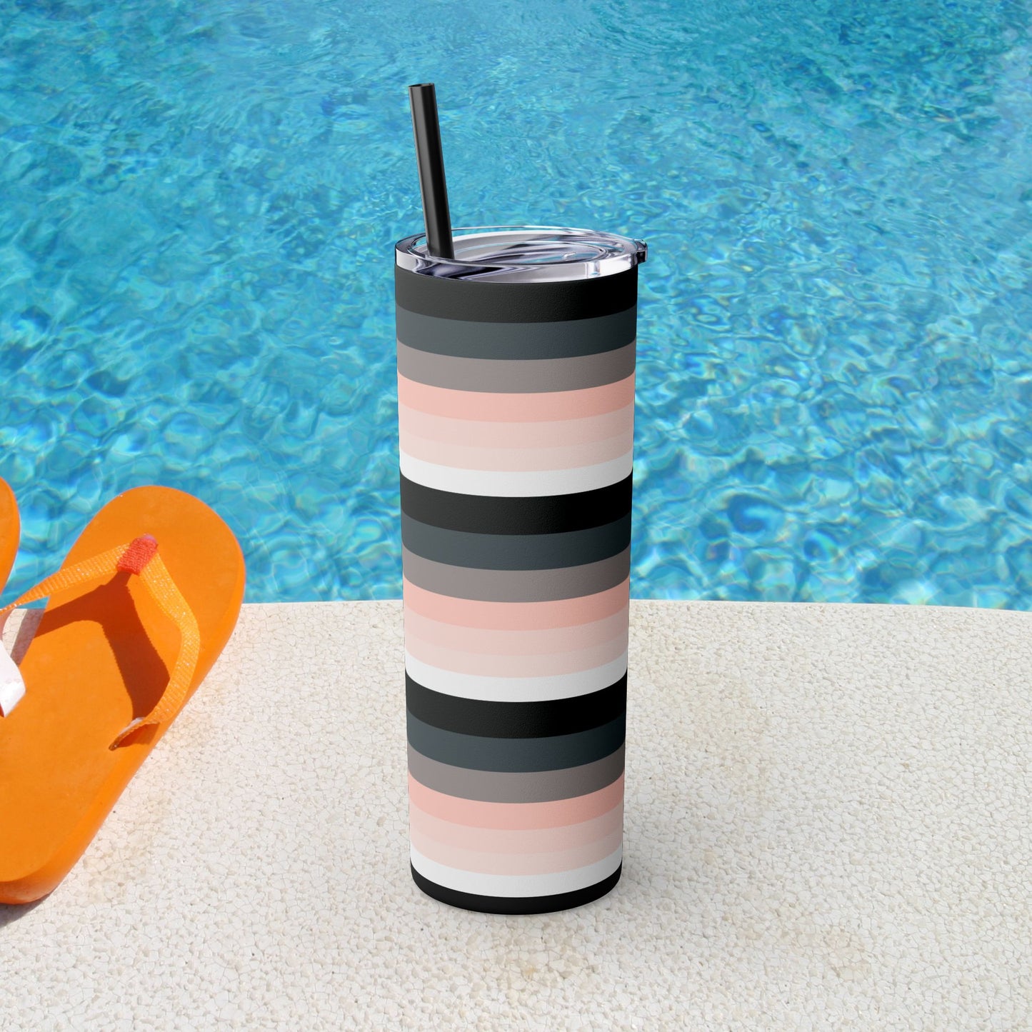 Vibrant. Versatile. Totally Sippable. – 20 oz Skinny Travel Tumbler with Straw