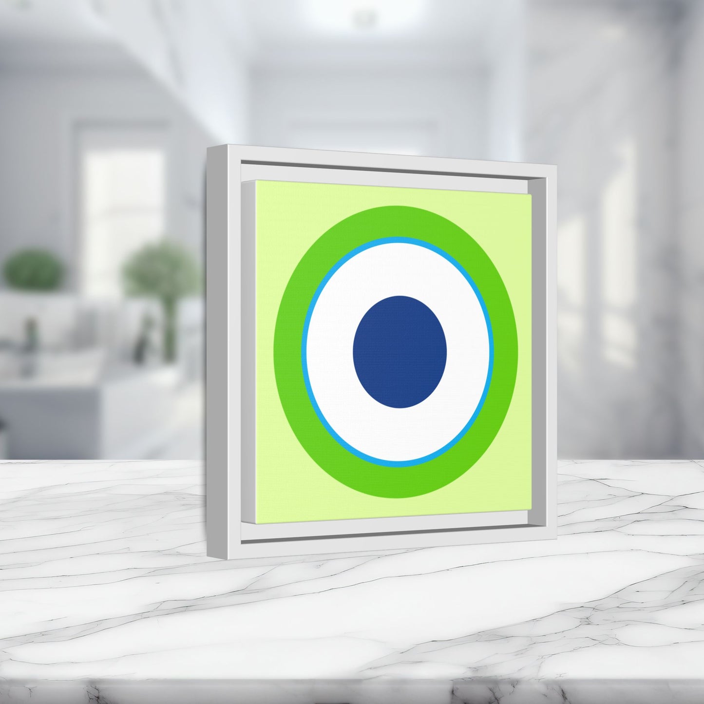 Modern Framed Geometric Canvas Art | Bold Color Meets Clean Framing