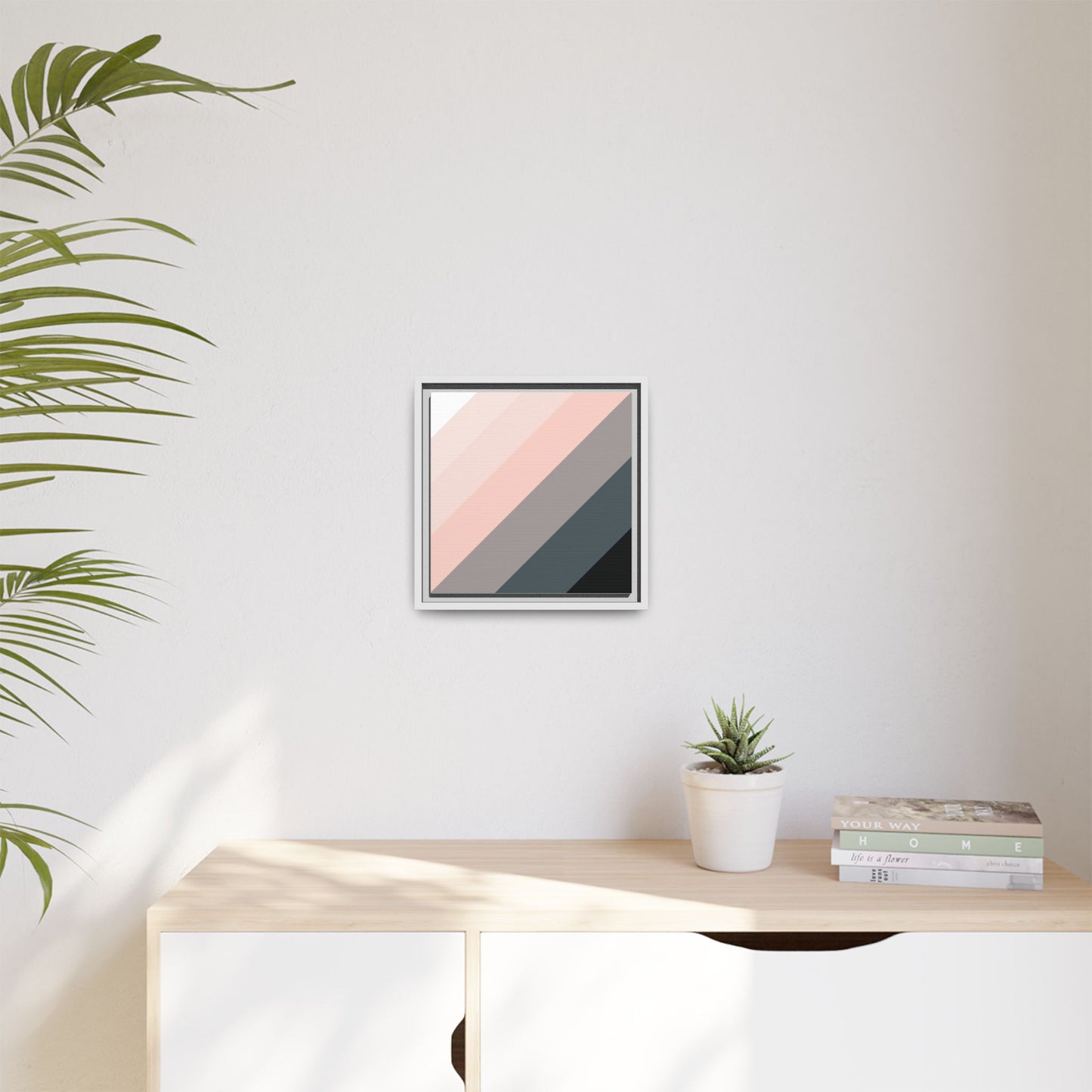 Modern Framed Geometric Canvas Art | Bold Color Meets Clean Framing