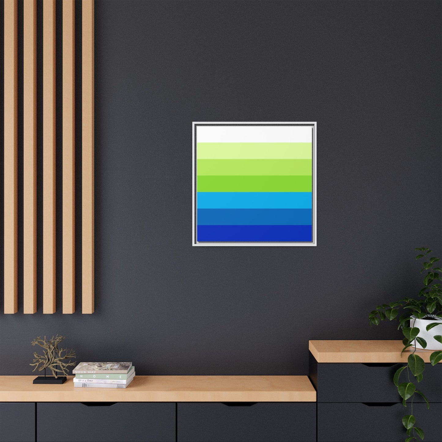 Modern Framed Geometric Canvas Art | Bold Color Meets Clean Framing