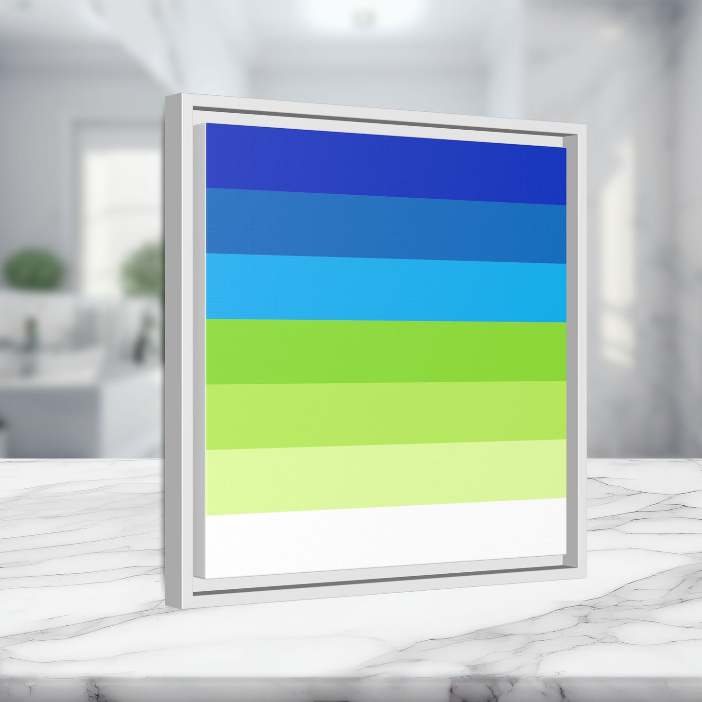 Modern Framed Geometric Canvas Art | Bold Color Meets Clean Framing