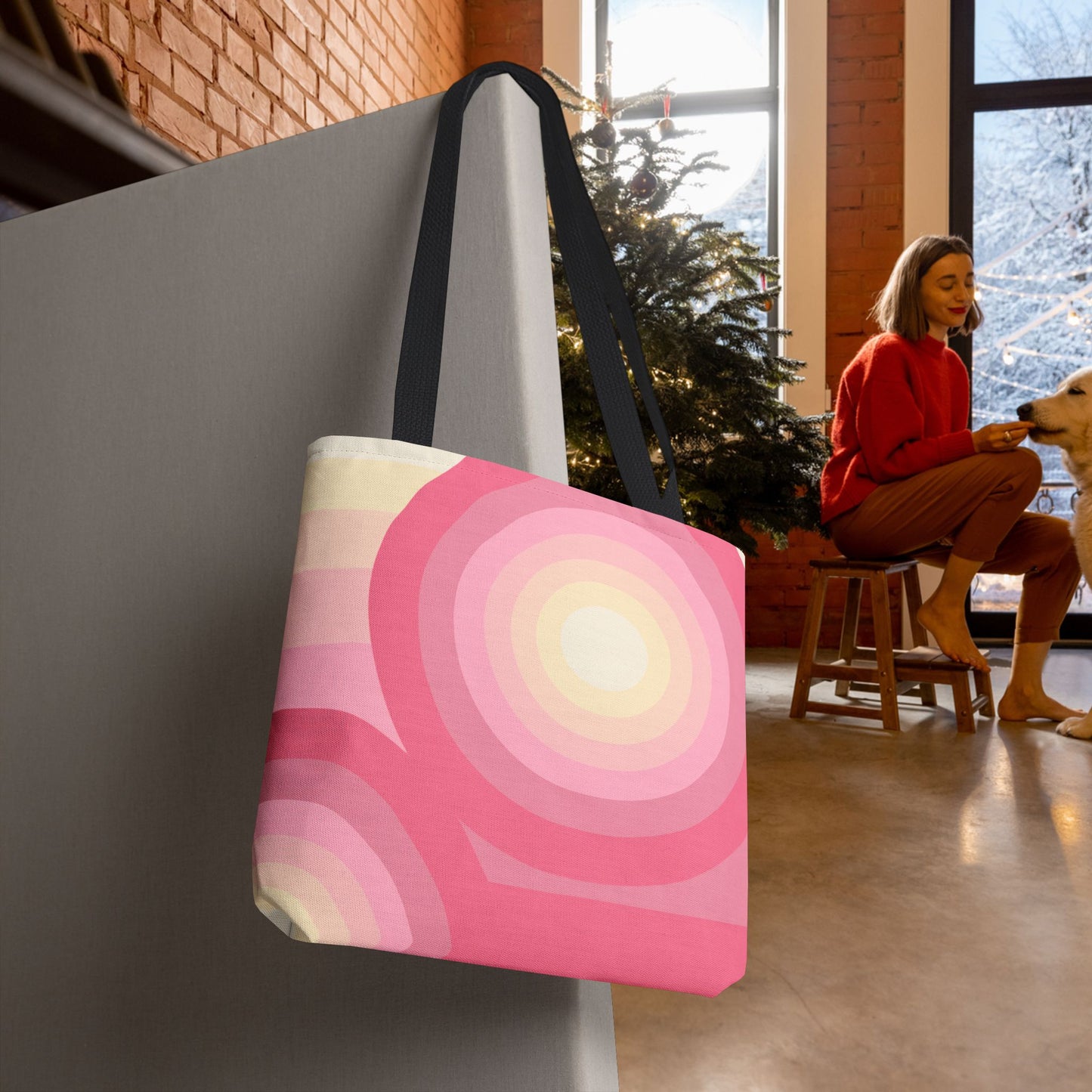 Geo Art Tote Bag – 3 sizes | Bold lines. Vivid color. Retro with a modern twist.