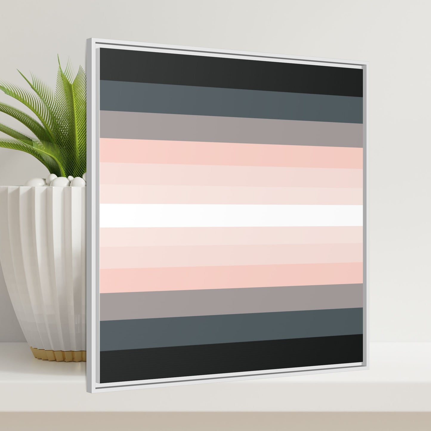 Modern Framed Geometric Canvas Art | Bold Color Meets Clean Framing