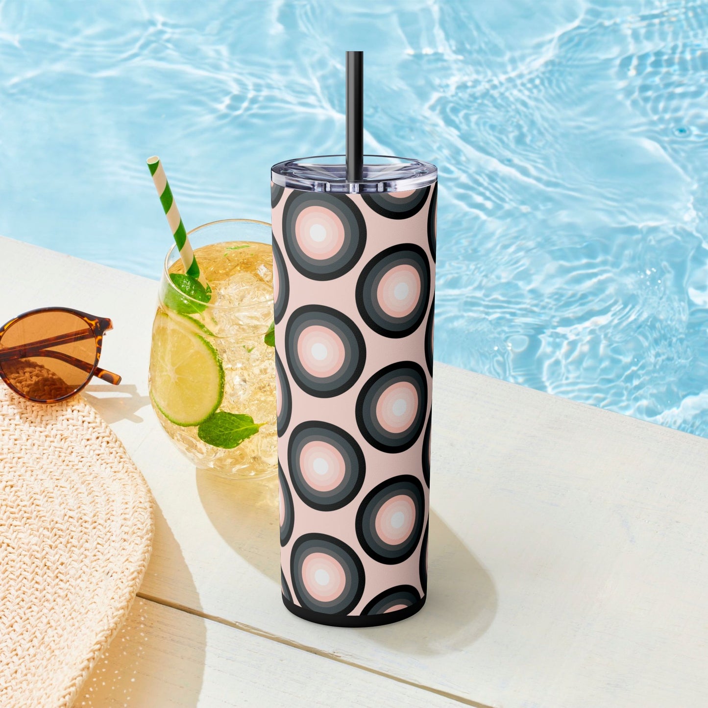 Vibrant. Versatile. Totally Sippable. – 20 oz Skinny Travel Tumbler with Straw